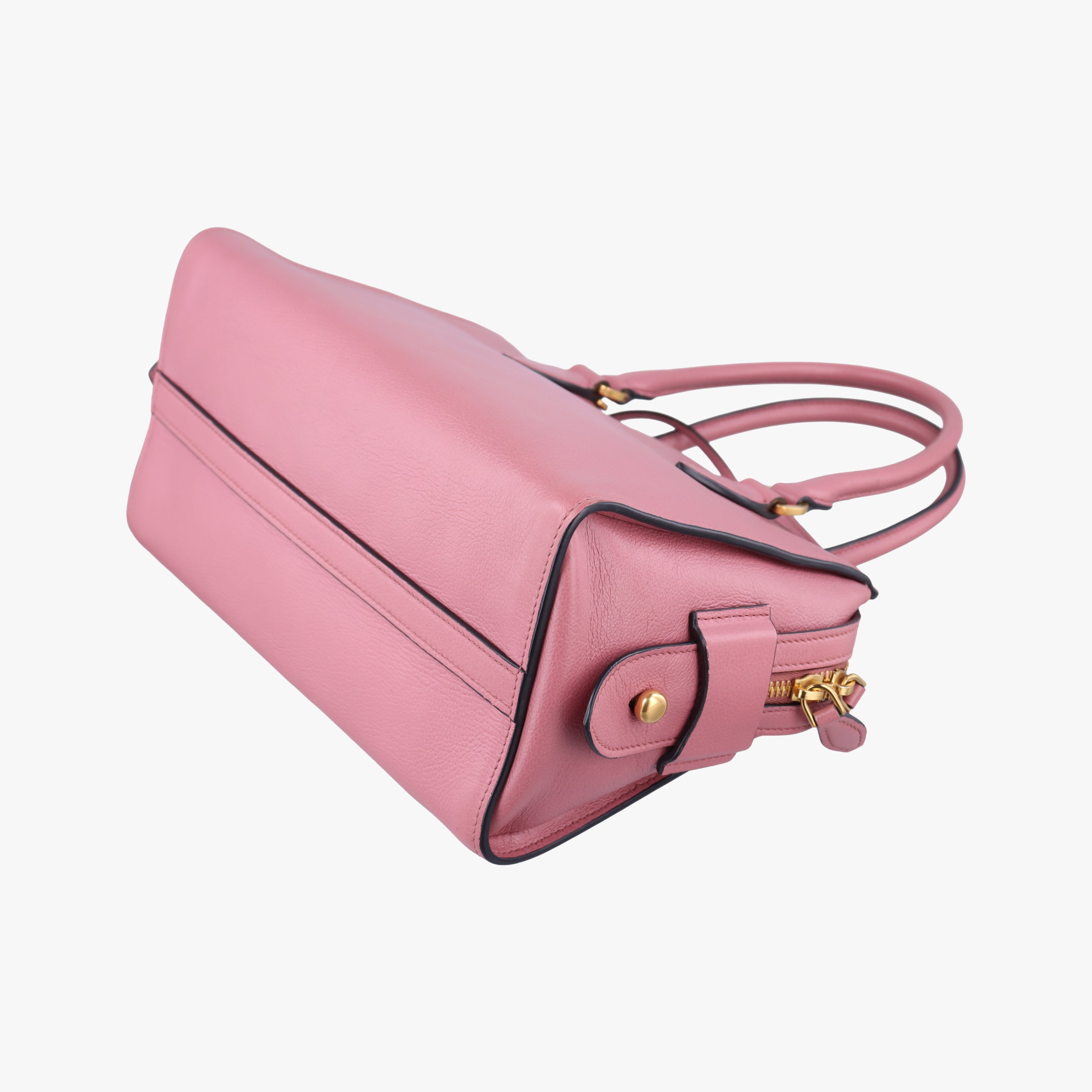 Secondhand Prada logo Pink leather 1BA164 shoulderbag | stylenewstar
