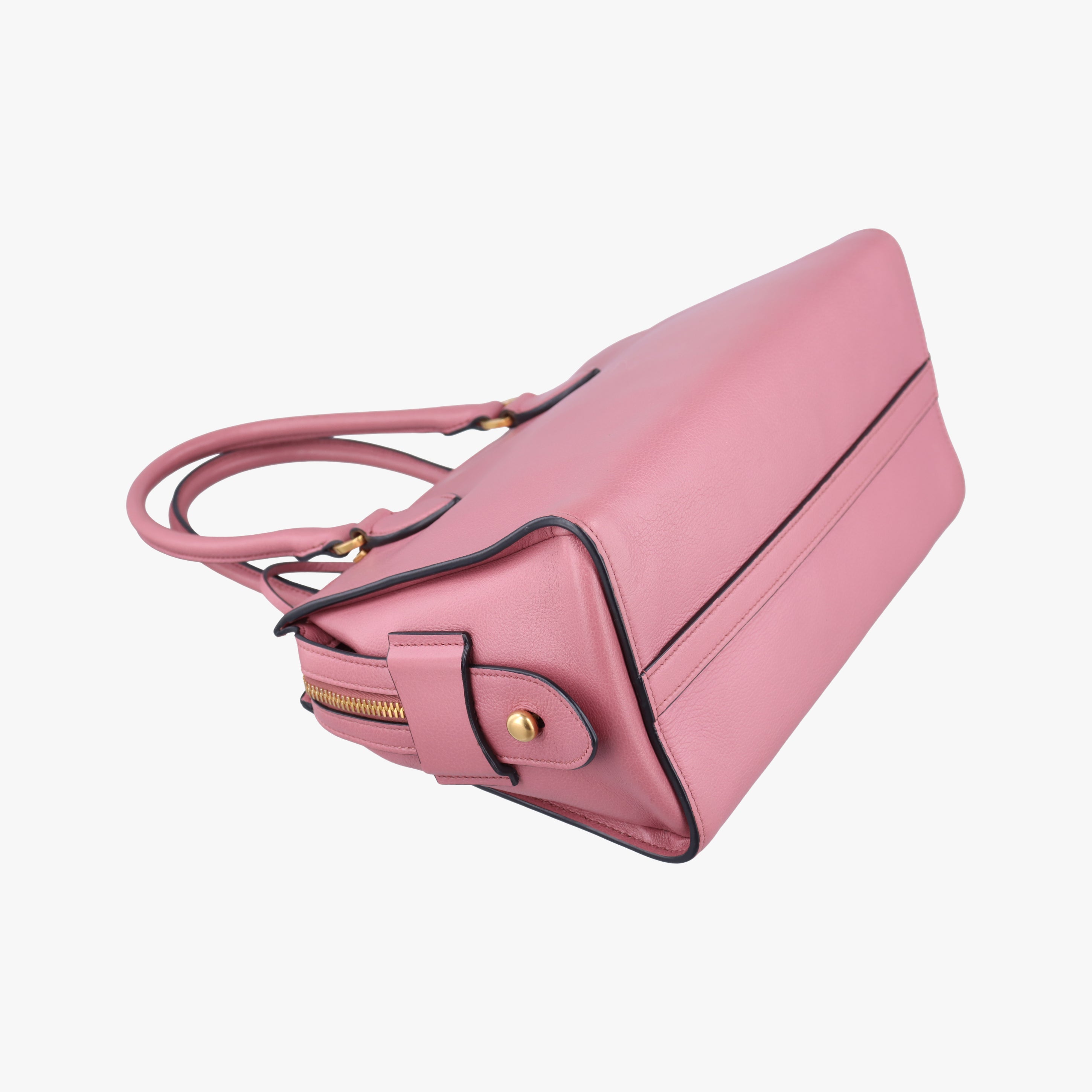 Secondhand Prada logo Pink leather 1BA164 shoulderbag | stylenewstar