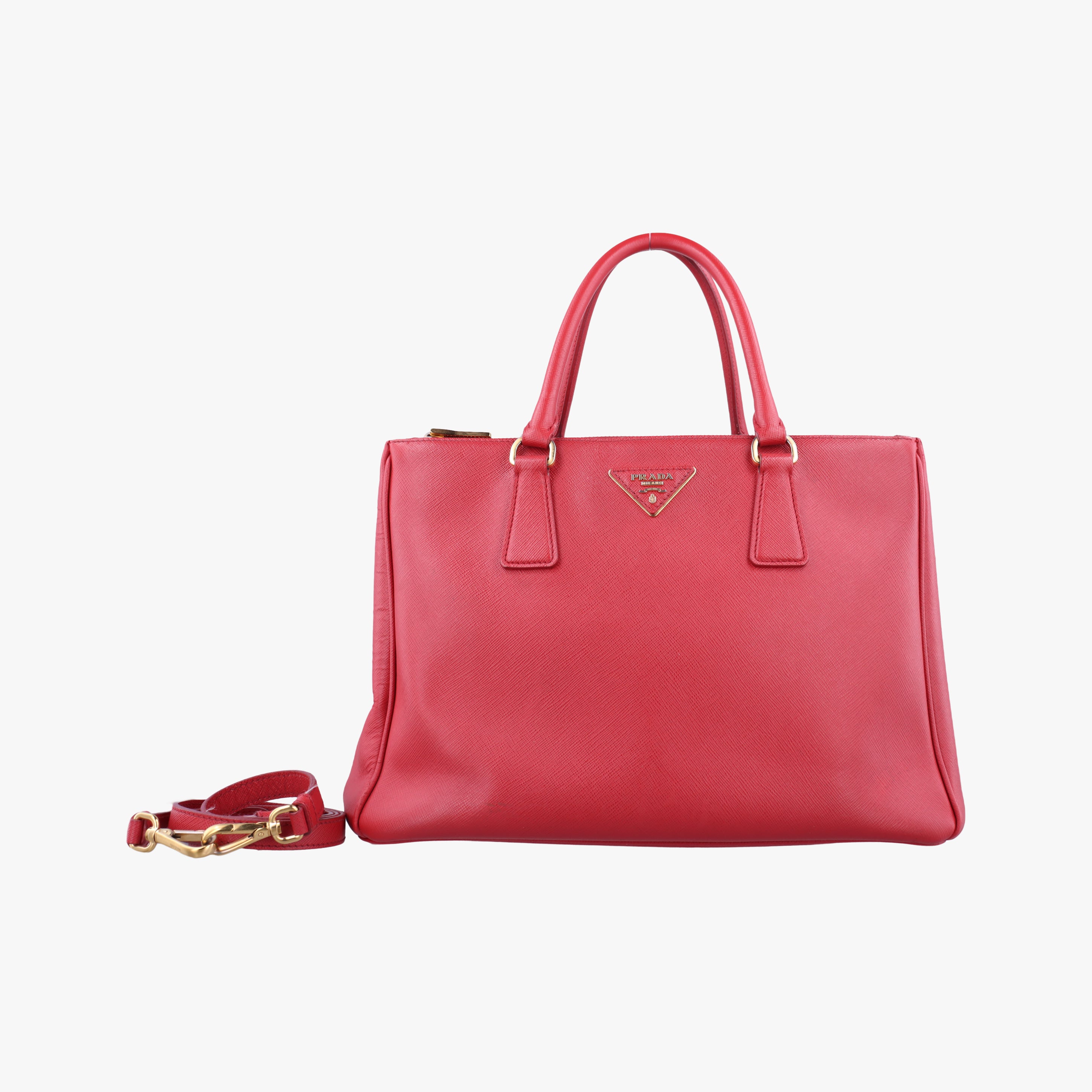 Secondhand Prada Galleria Red SAFFIANO Leather BN2274 shoulderbag | stylenewstar