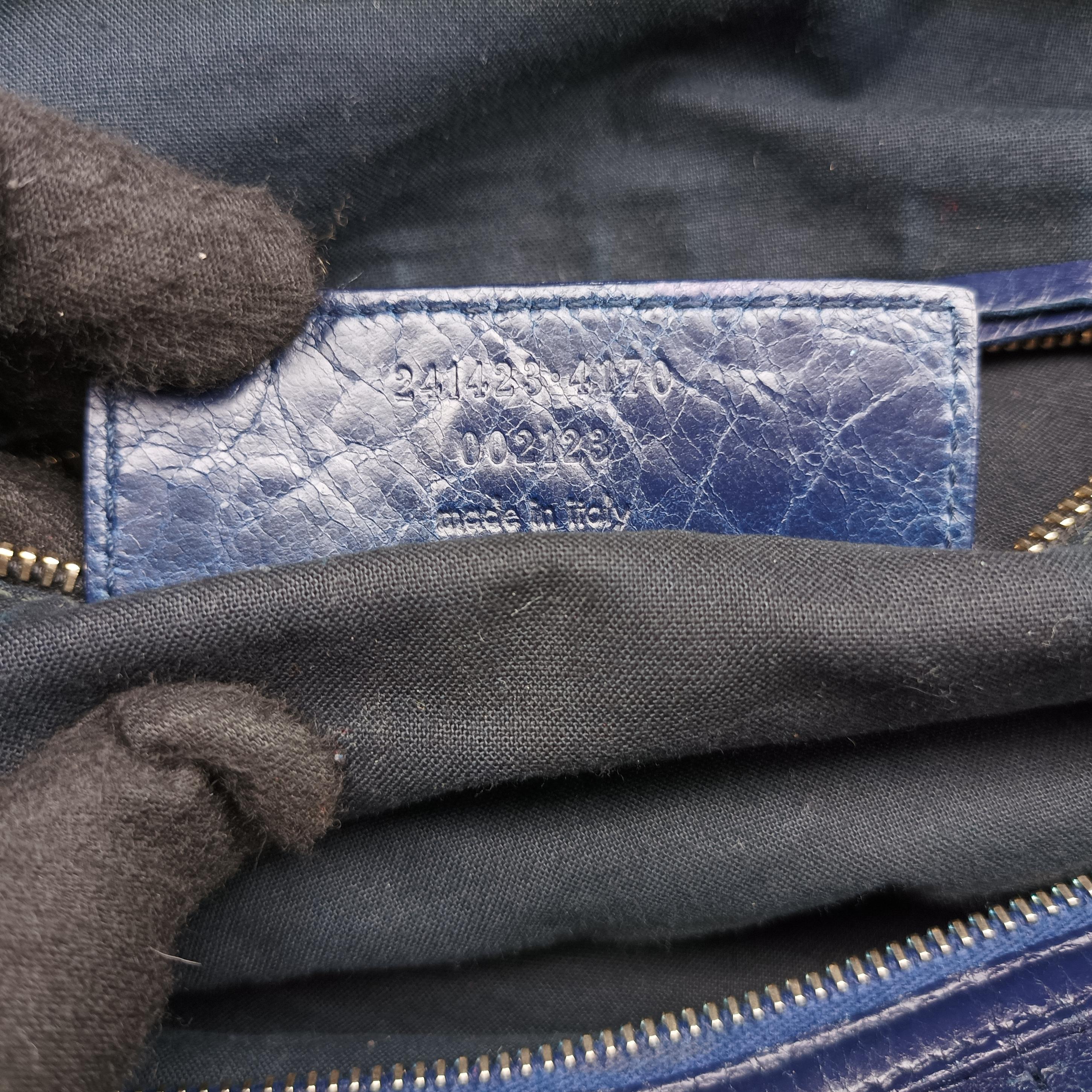 Pre-owned Balenciaga Maxi Twiggy Blue Leather  shoulderbag | stylenewstar