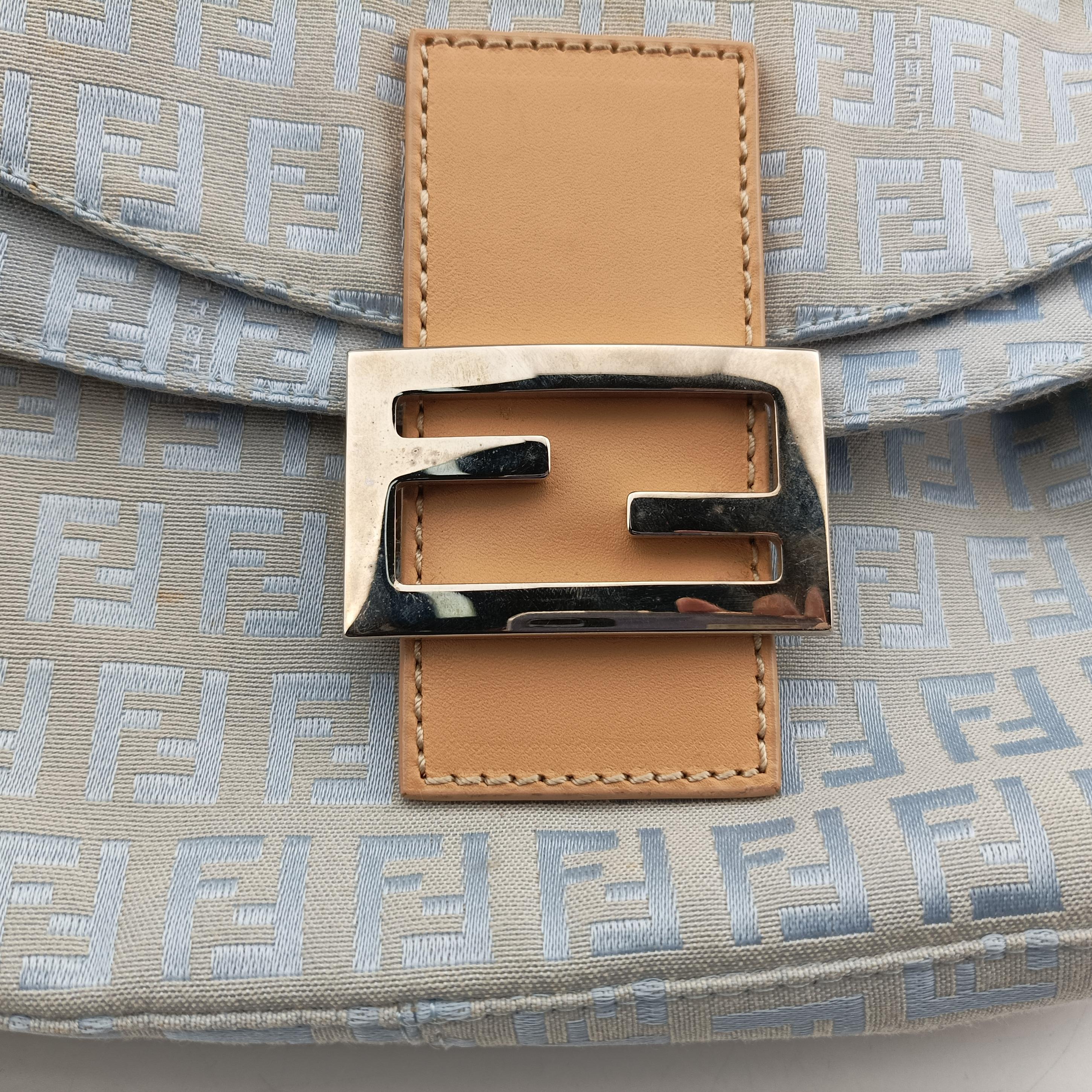 Secondhand Fendi Baguette Blue canvas  shoulderbag | stylenewstar