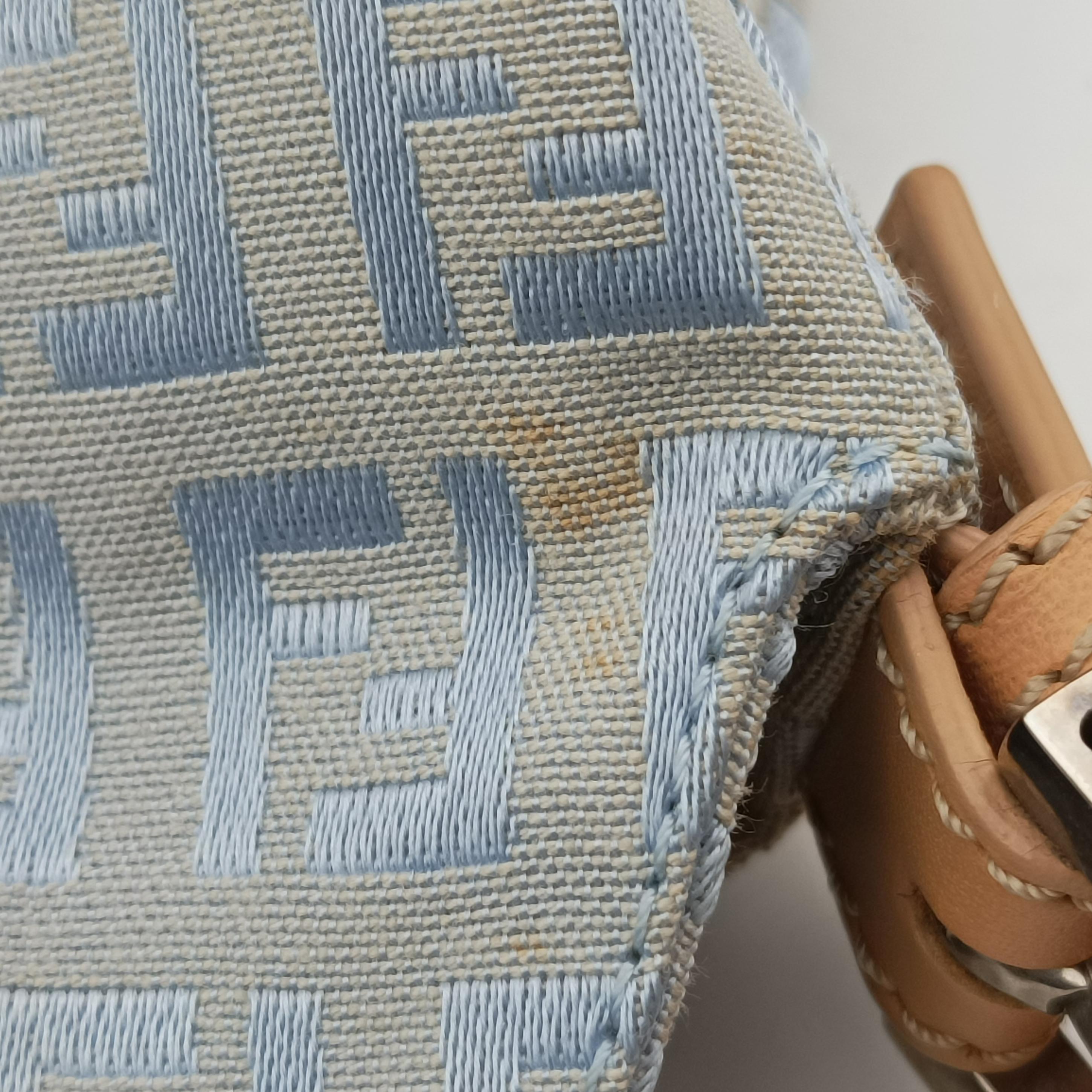 Secondhand Fendi Baguette Blue canvas  shoulderbag | stylenewstar