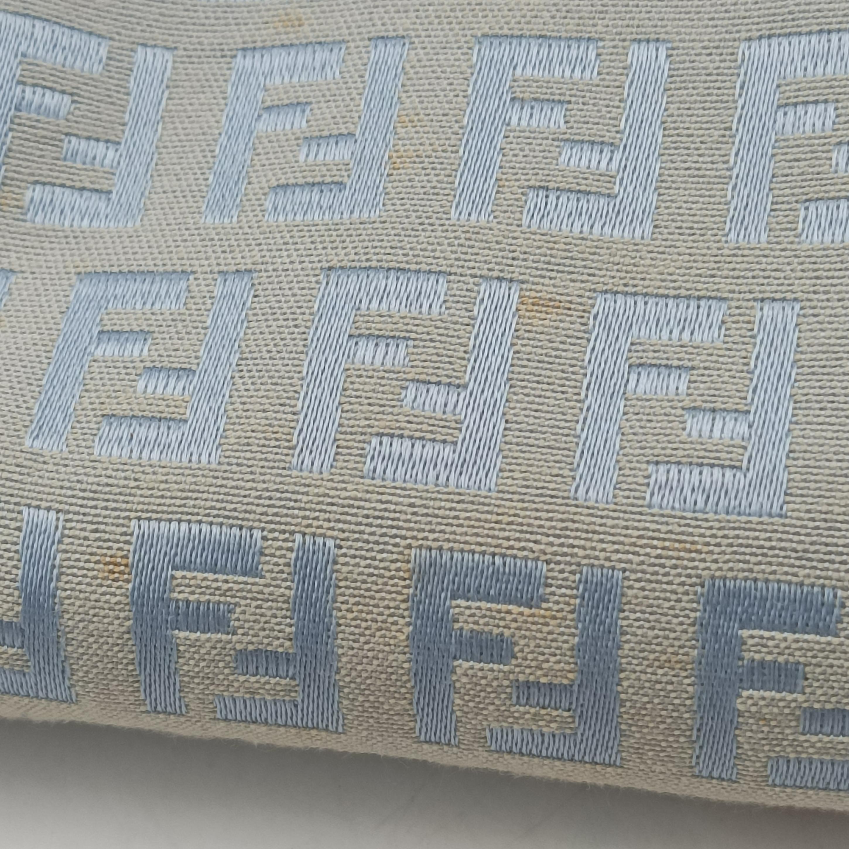 Secondhand Fendi Baguette Blue canvas  shoulderbag | stylenewstar