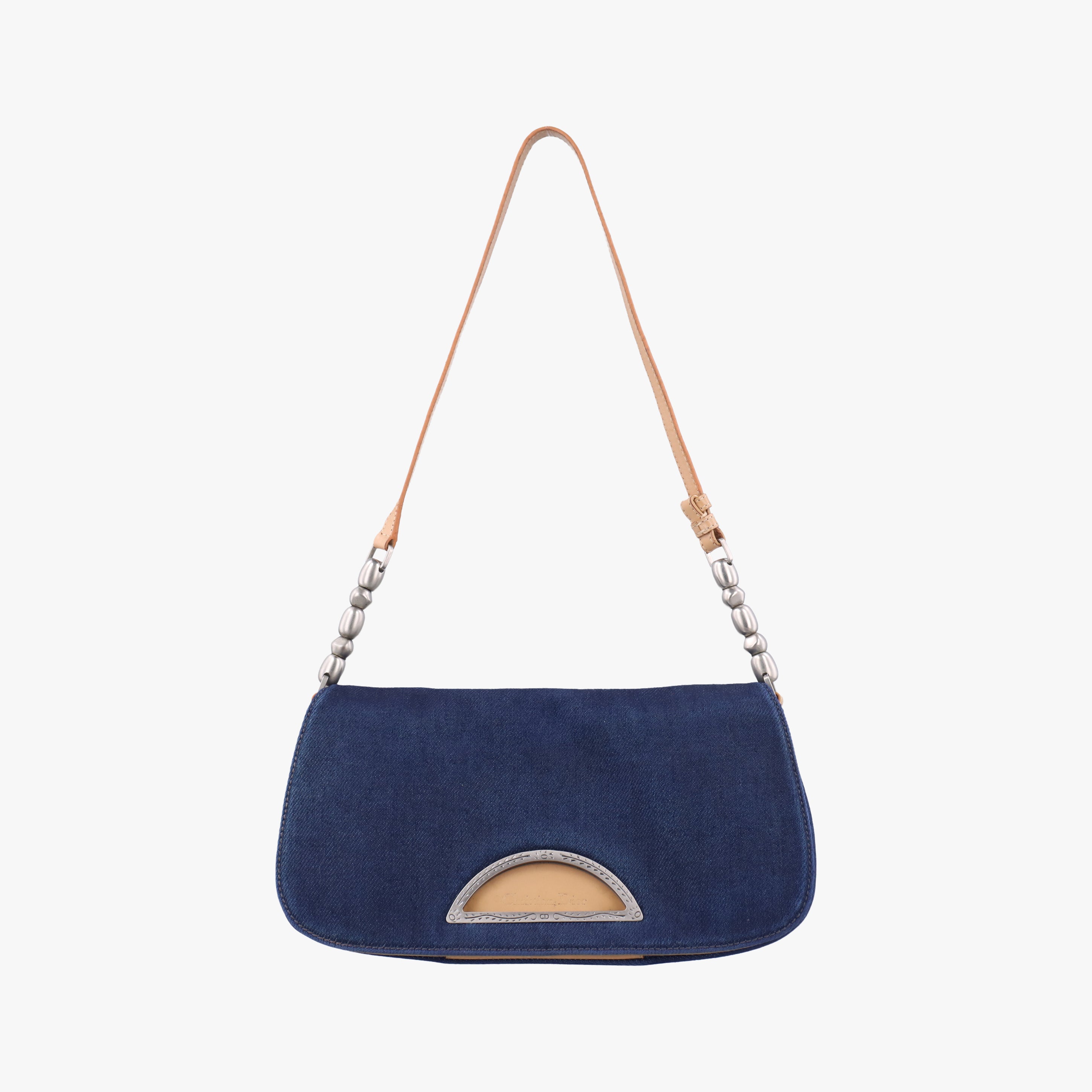 Secondhand Christian Dior Marispearl Blue denim  handbag | stylenewstar