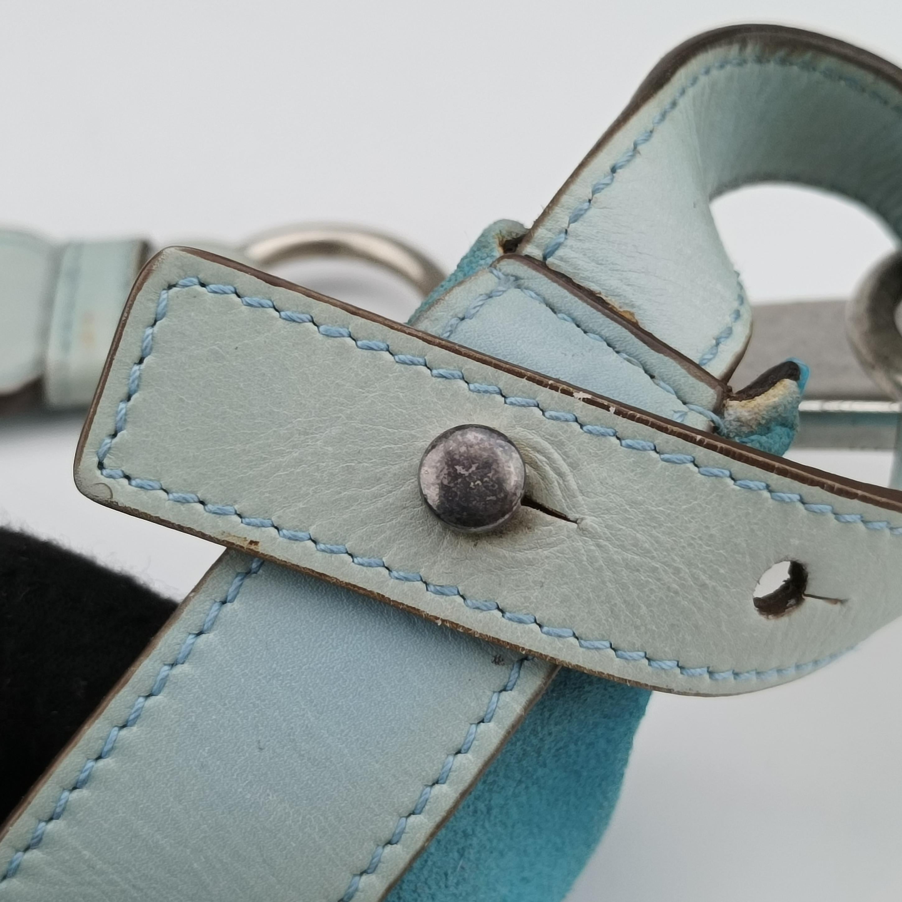 Pre-owned Yves Saint Laurent Rive Gauche Mombasa Blue Suede 467891 shoulderbag | stylenewstar