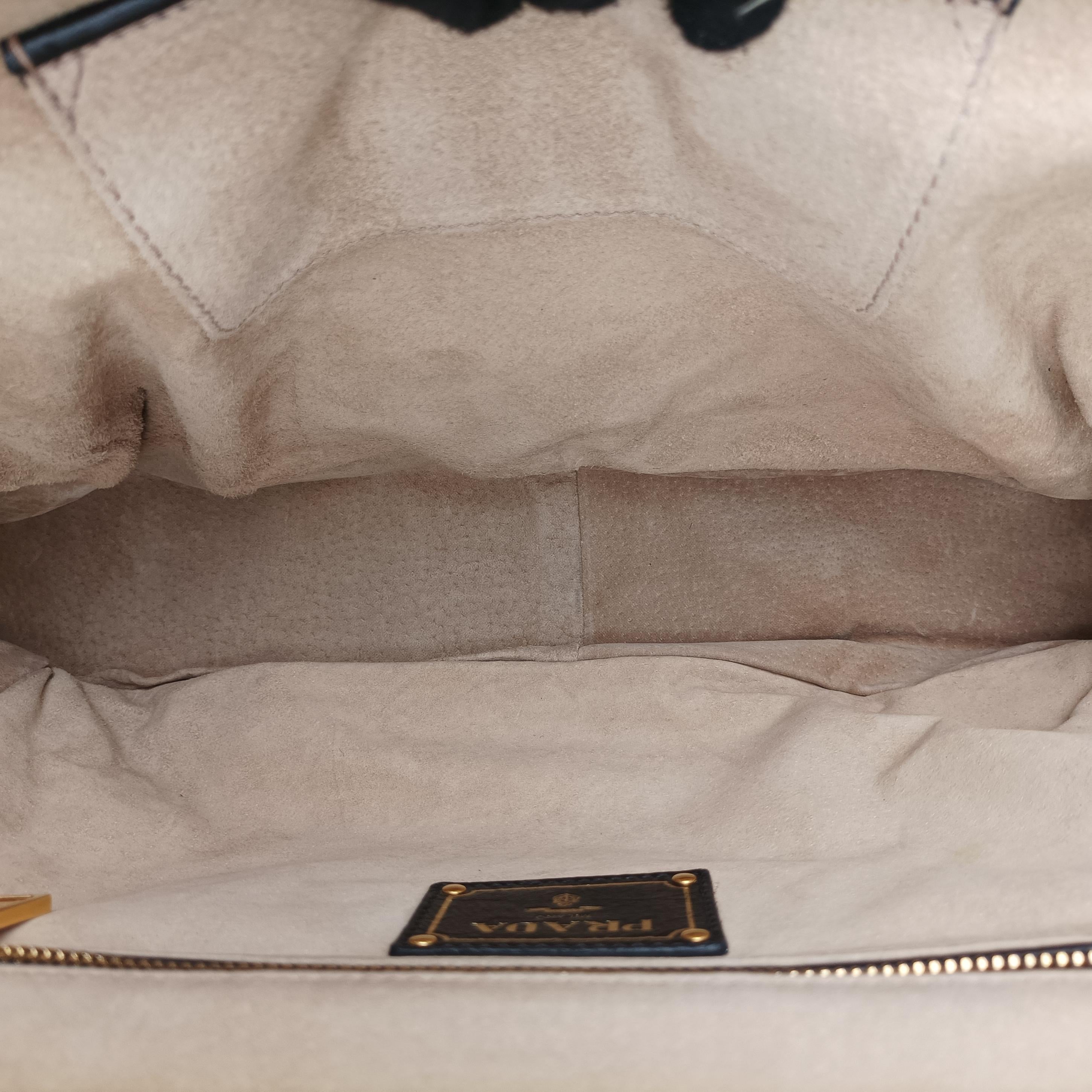 Pre-owned Prada Leopard Print beige×Multicolour ponyhair×leather  handbag | stylenewstar