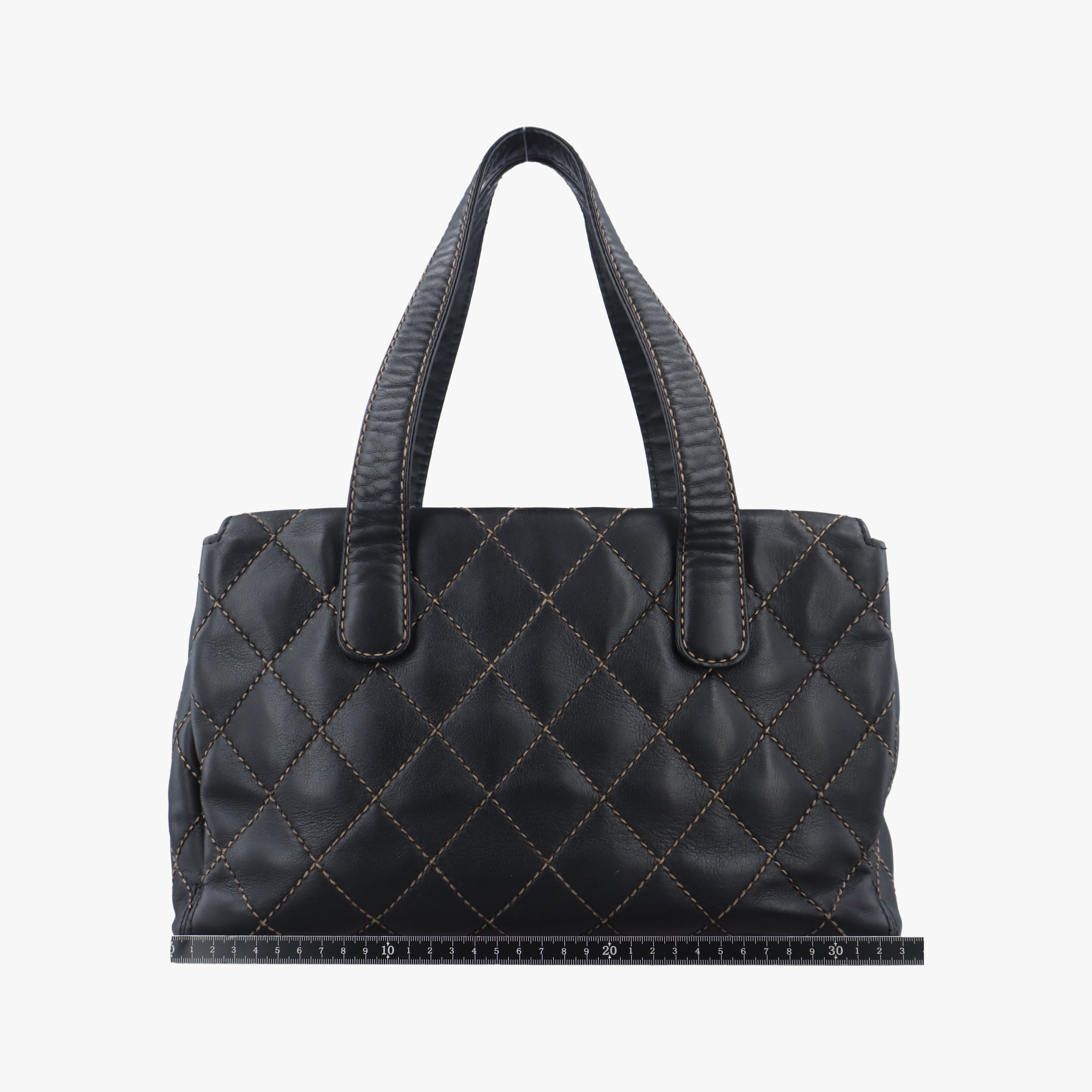 Pre-owned Chanel Wild Stitch Black Leather A16799 handbag | stylenewstar