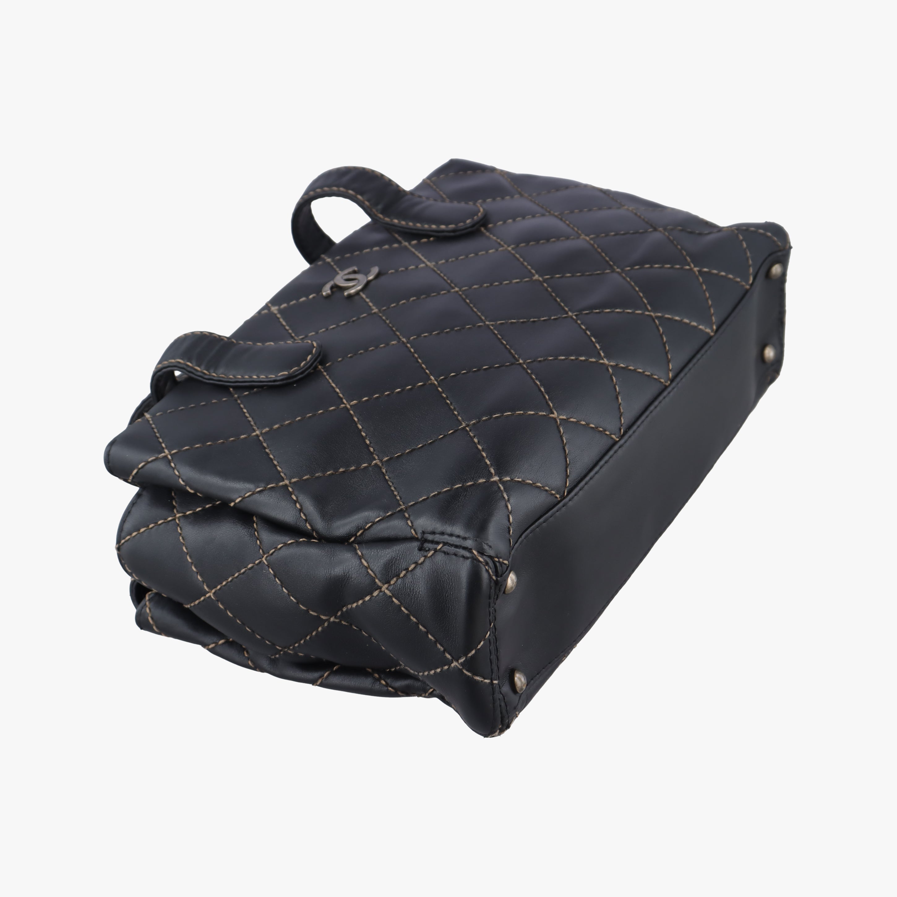 Pre-owned Chanel Wild Stitch Black Leather A16799 handbag | stylenewstar