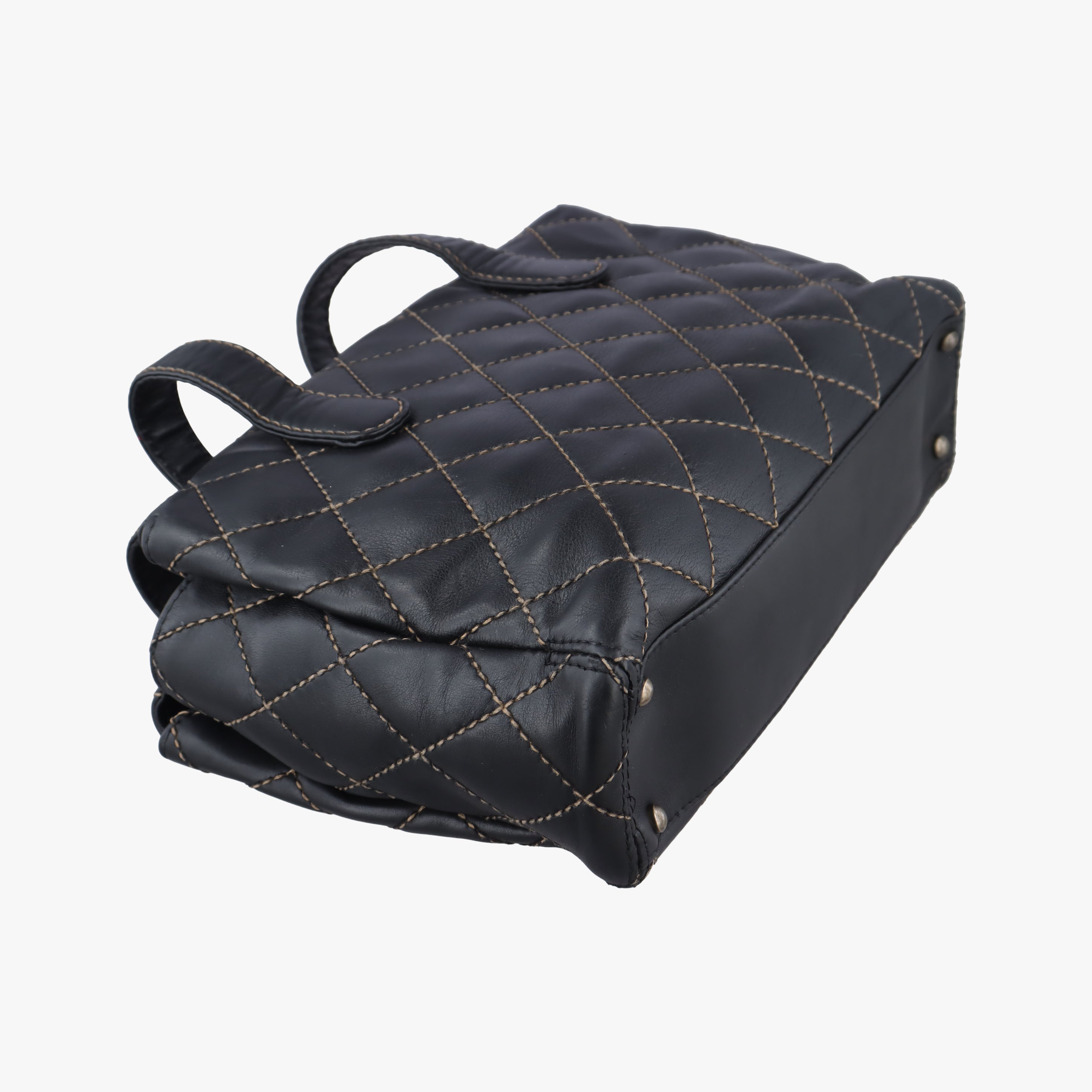Pre-owned Chanel Wild Stitch Black Leather A16799 handbag | stylenewstar