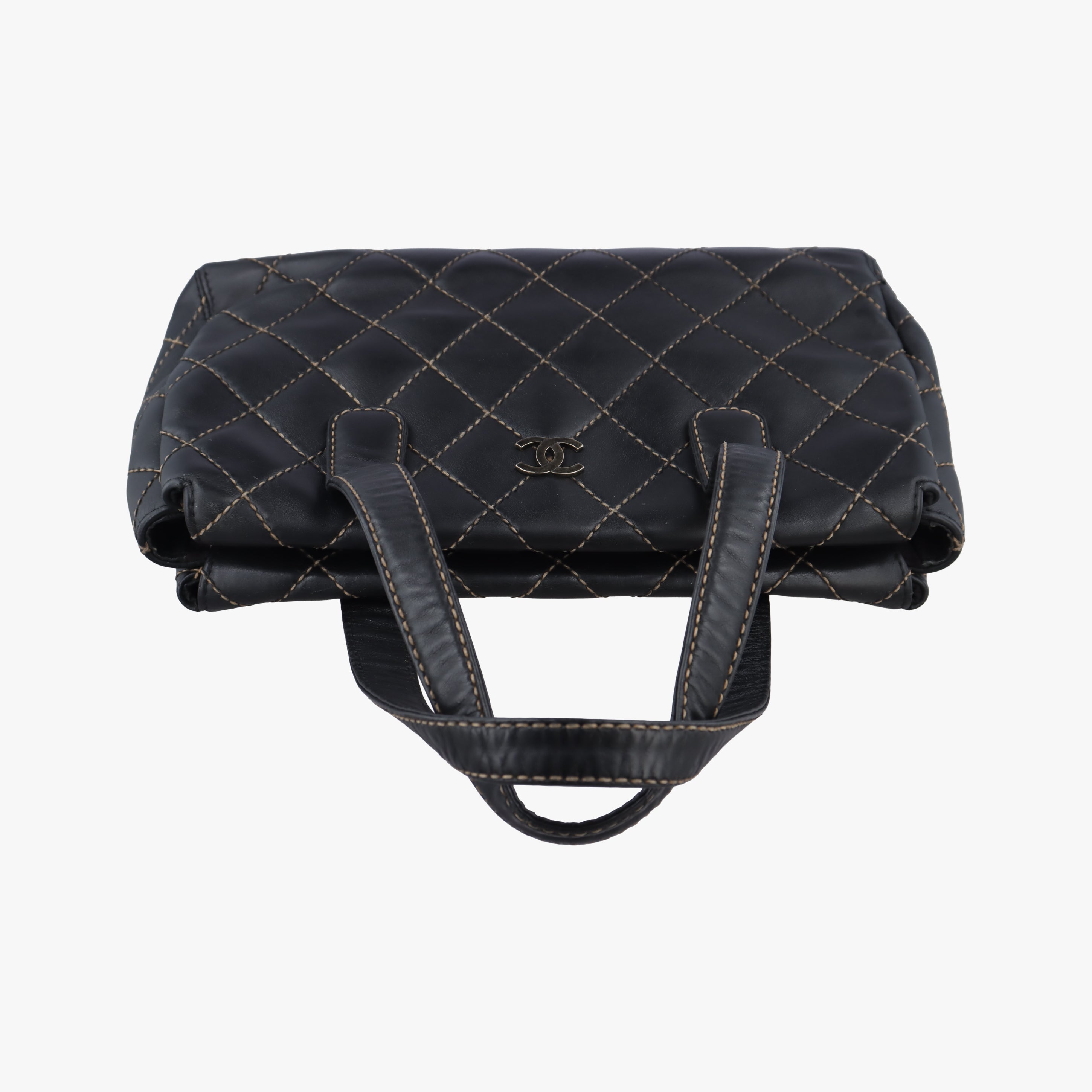 Pre-owned Chanel Wild Stitch Black Leather A16799 handbag | stylenewstar