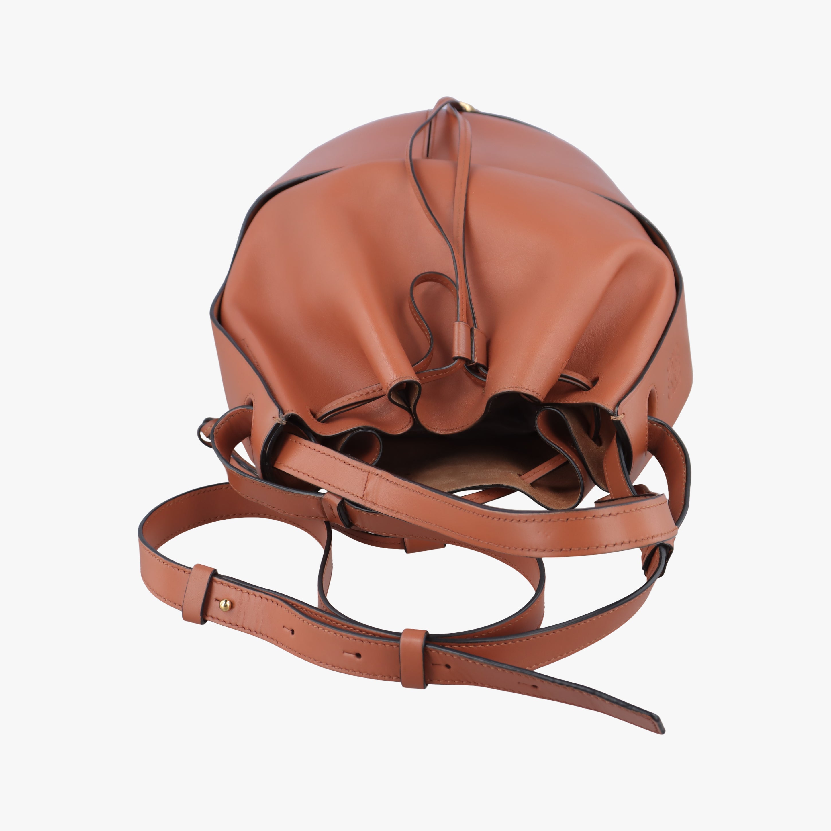 Pre-owned Loewe balloon Brown leather  shoulderbag | stylenewstar