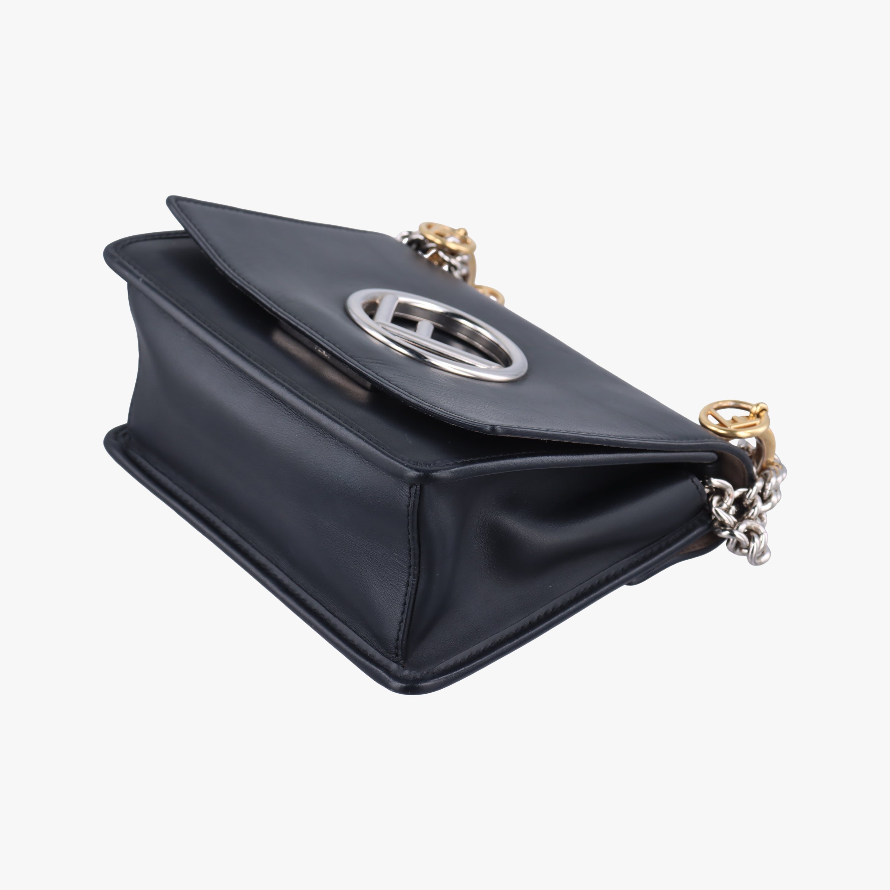 Secondhand Fendi KAN I F Black Leather 8BT286 shoulderbag | stylenewstar