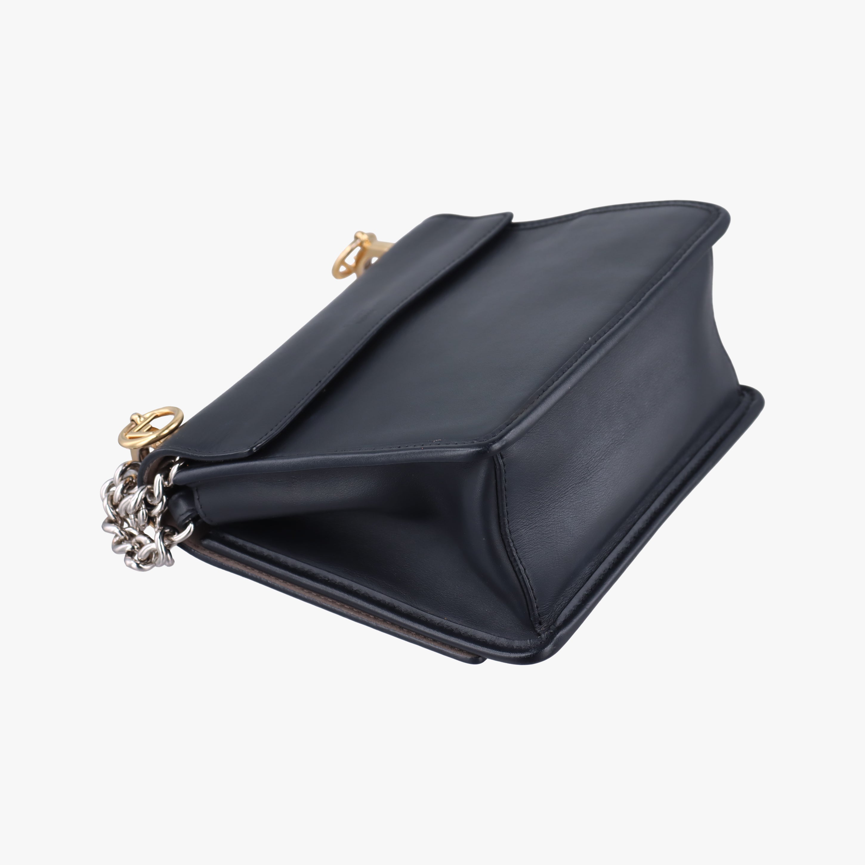 Secondhand Fendi KAN I F Black Leather 8BT286 shoulderbag | stylenewstar