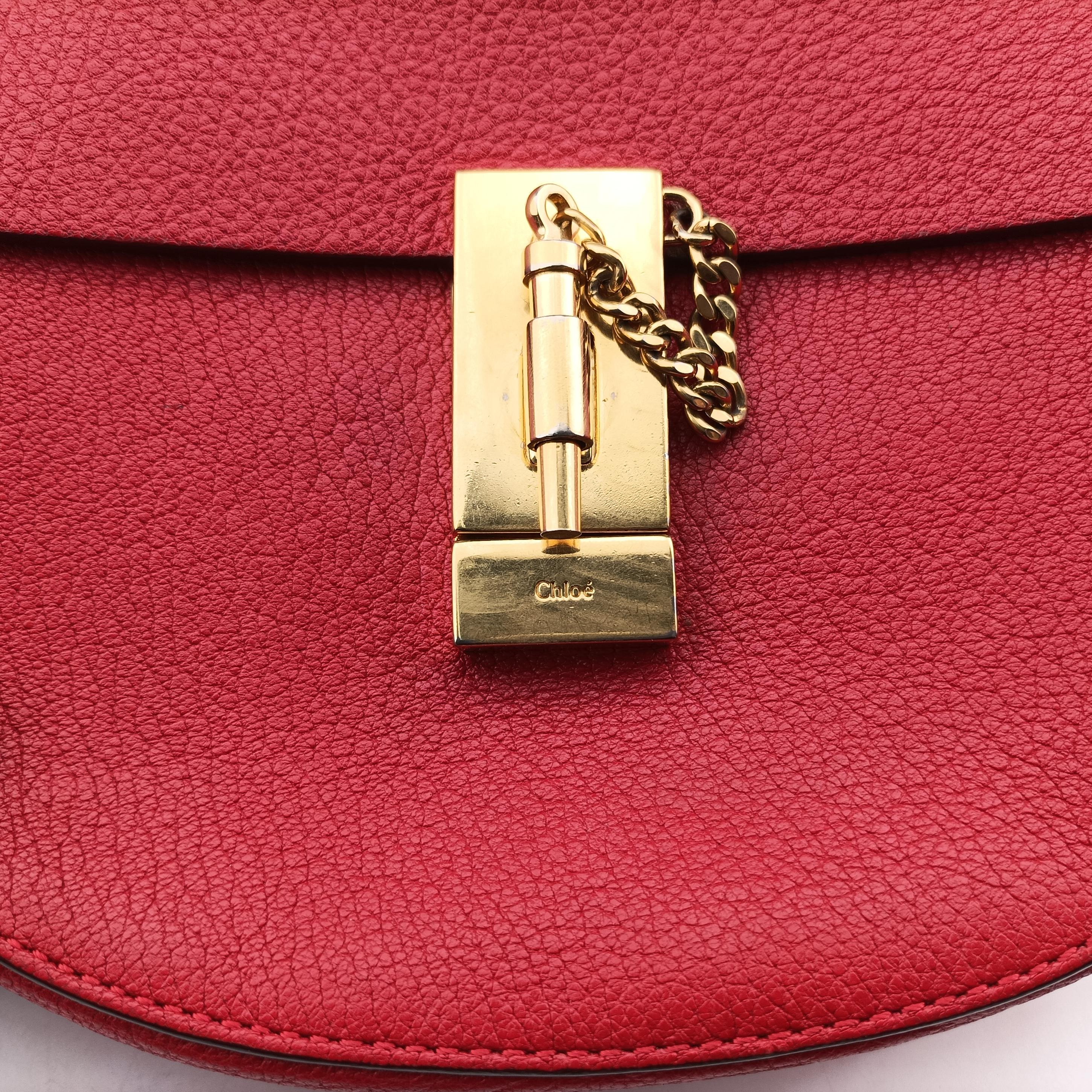 Secondhand Chloe DREW Red Leather  shoulderbag | stylenewstar
