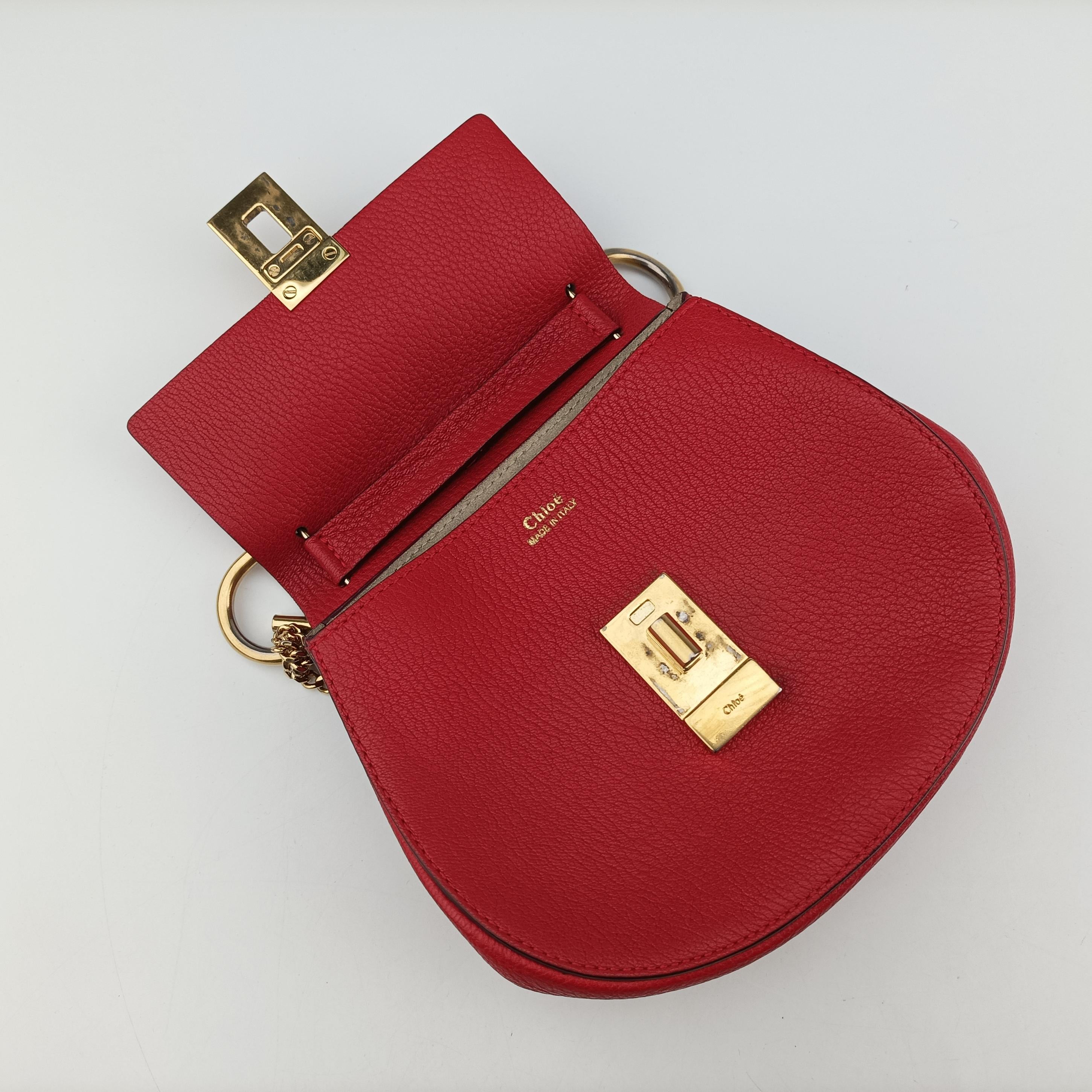 Secondhand Chloe DREW Red Leather  shoulderbag | stylenewstar