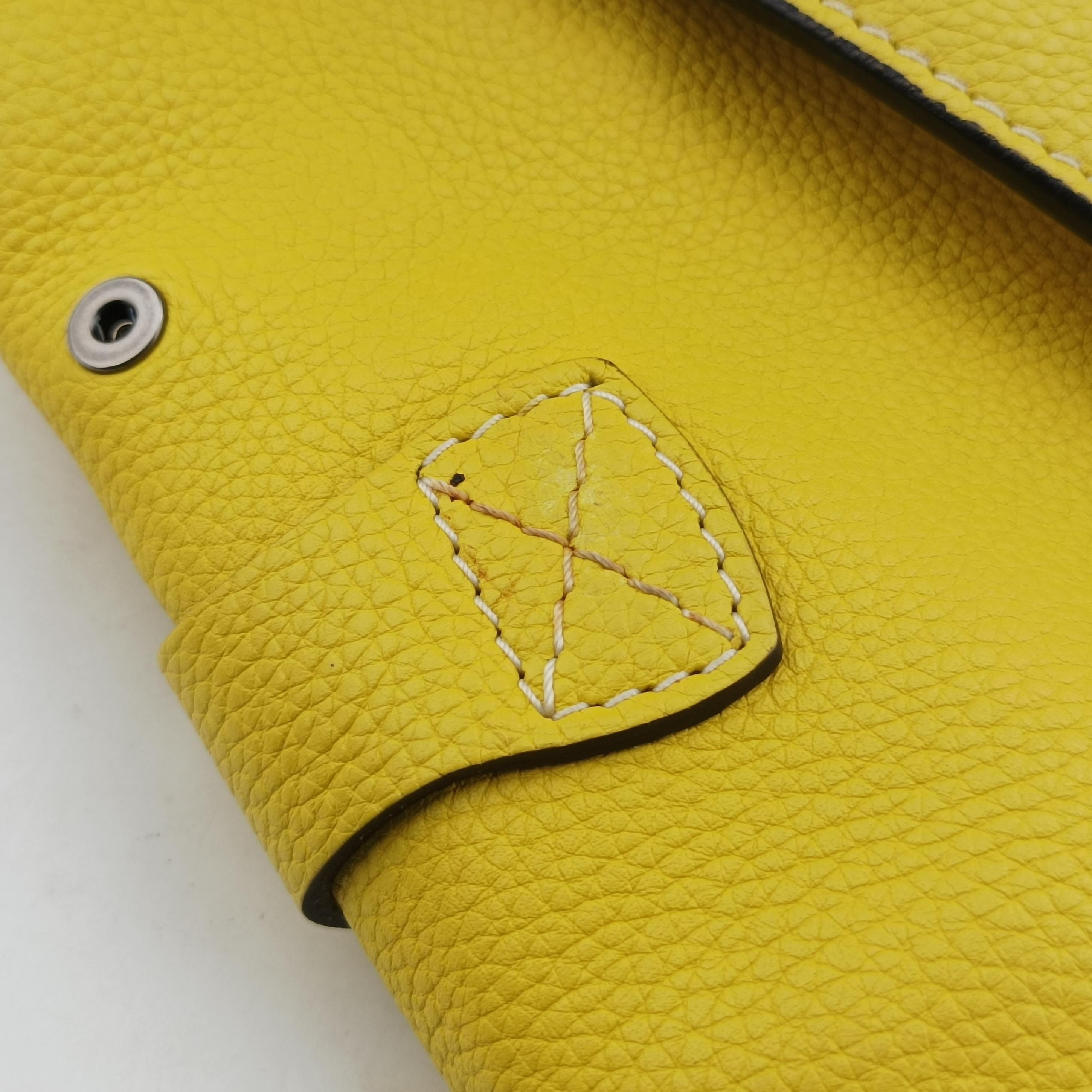 Secondhand Celine Luggage Mini Shopper Yellow Leather  handbag | stylenewstar