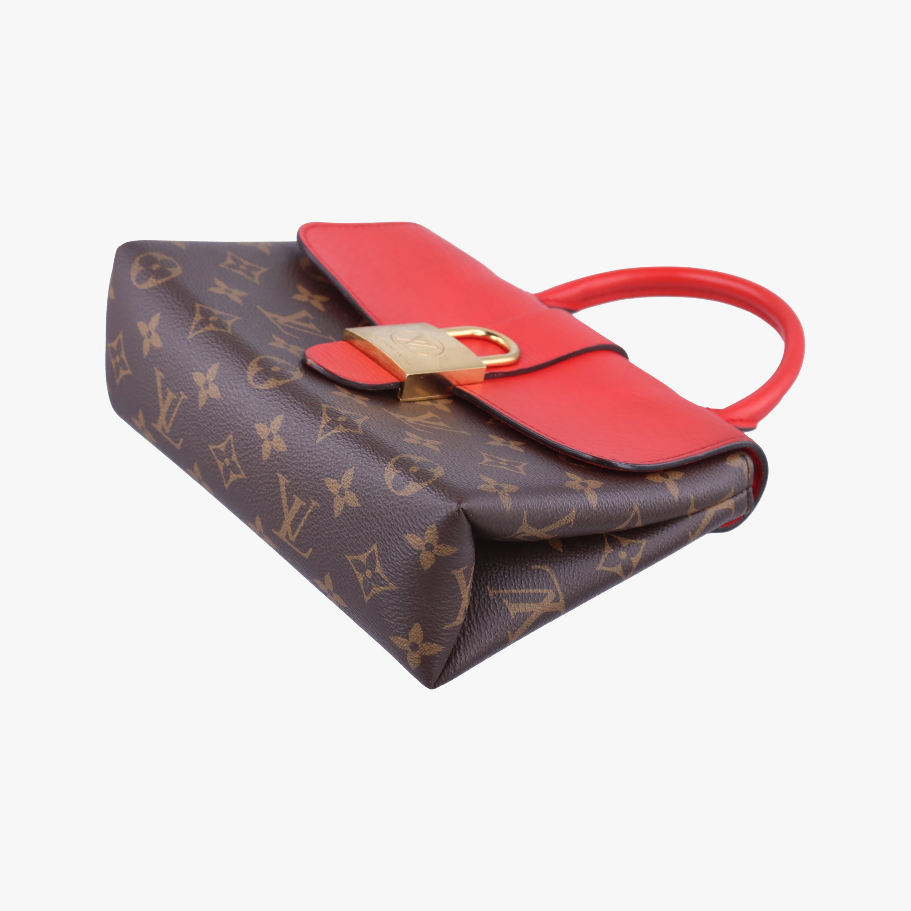 Vintage Louis Vuitton Rocky BB Monogram/Brown×Red Monogram canvas×calf leather M44322 shoulderbag | stylenewstar