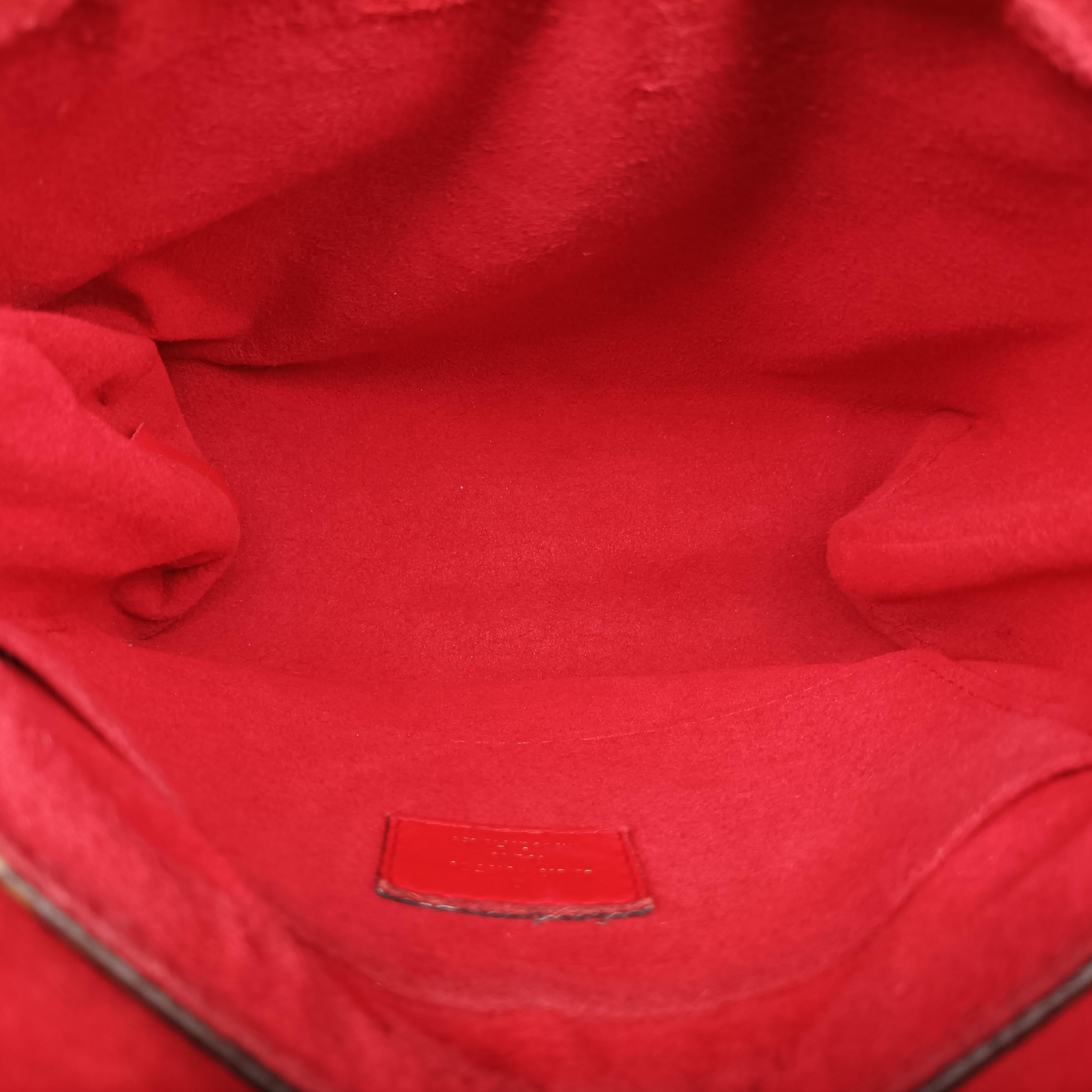 Vintage Louis Vuitton Rocky BB Monogram/Brown×Red Monogram canvas×calf leather M44322 shoulderbag | stylenewstar