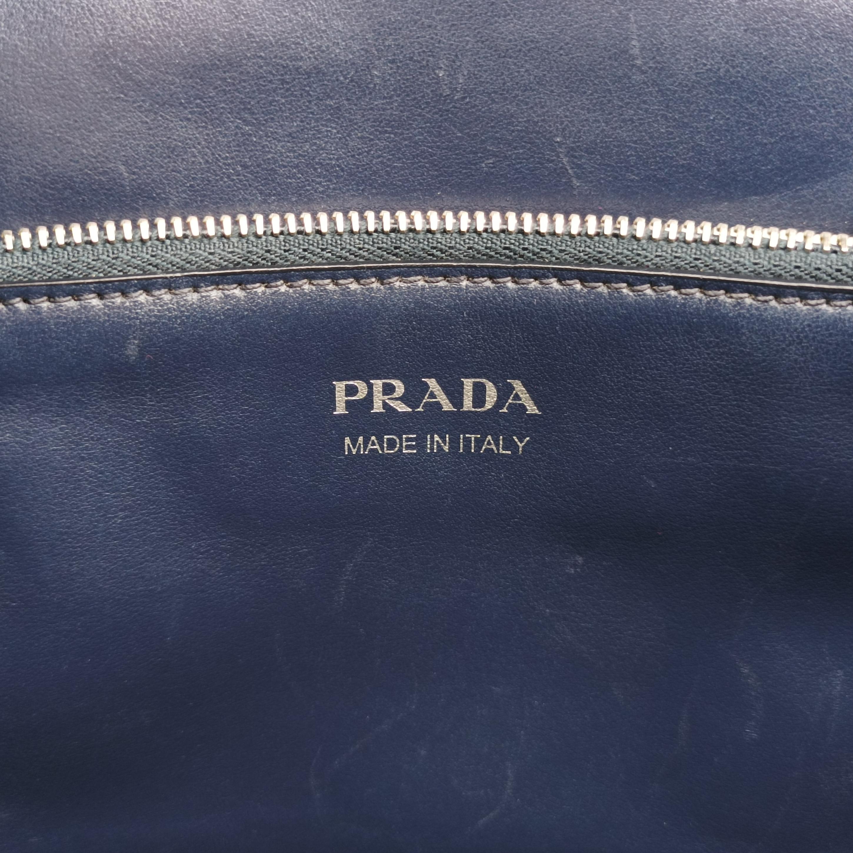 Vintage Prada Monochrome navy SAFFIANO Leather  shoulderbag | stylenewstar