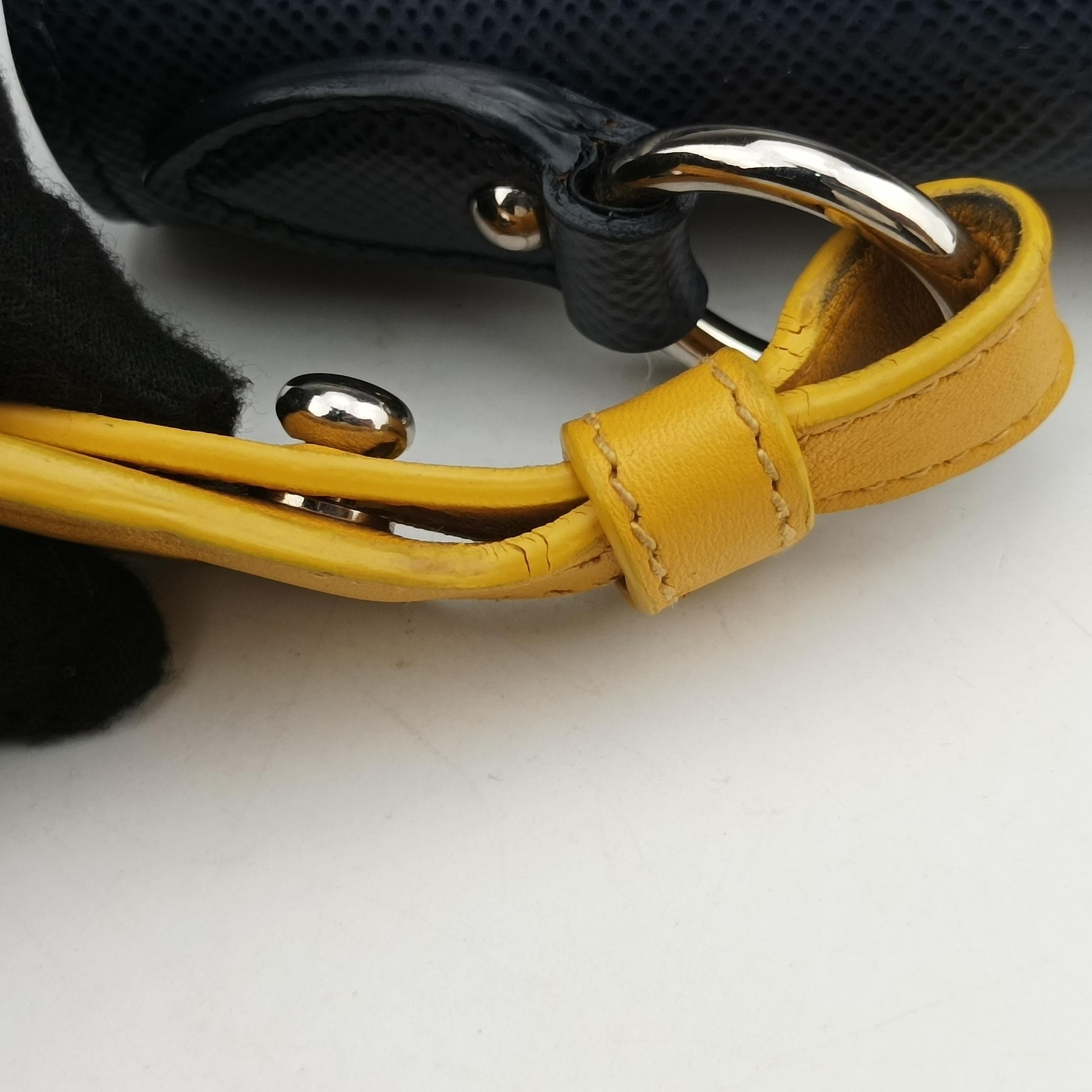 Vintage Prada Monochrome navy SAFFIANO Leather  shoulderbag | stylenewstar