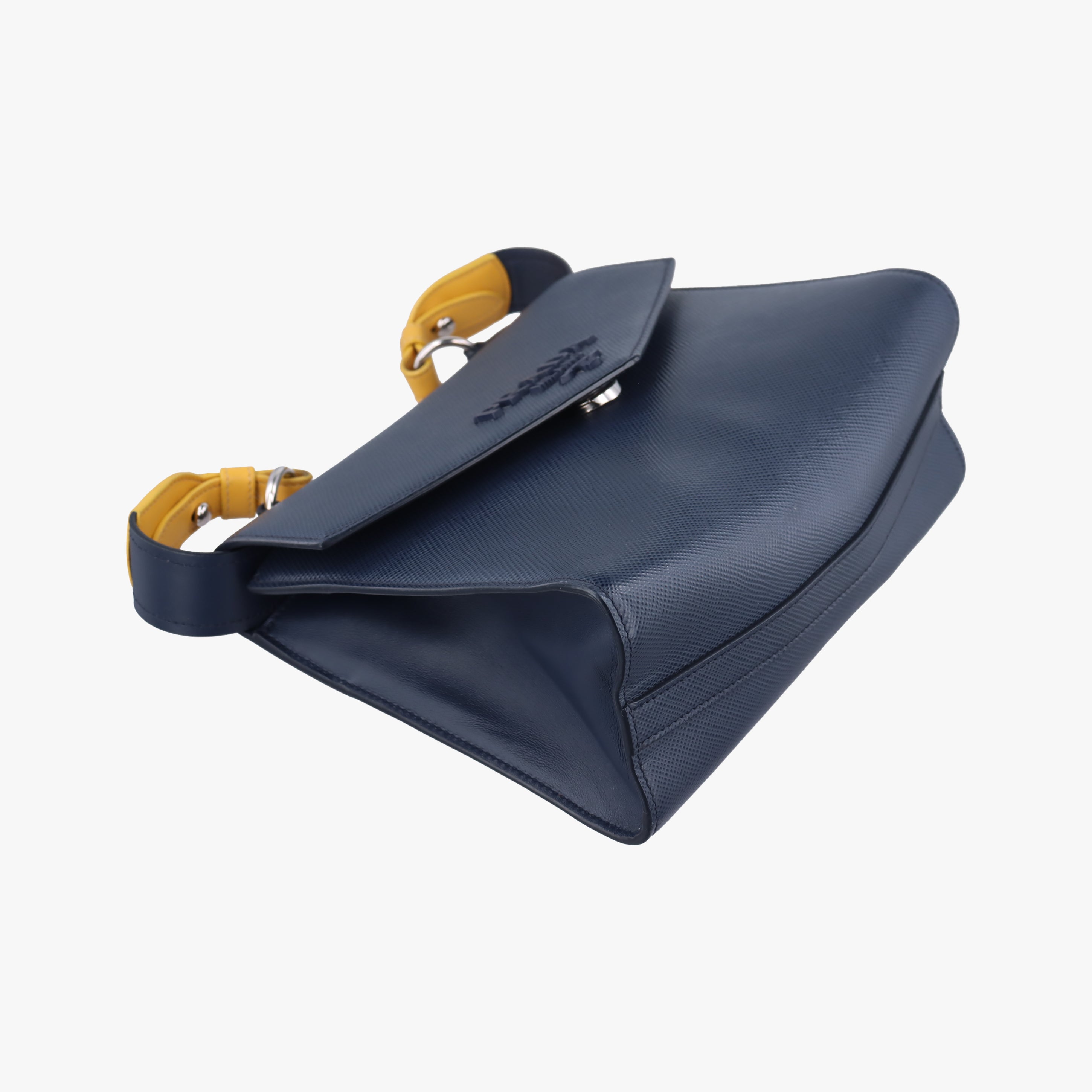 Vintage Prada Monochrome navy SAFFIANO Leather  shoulderbag | stylenewstar
