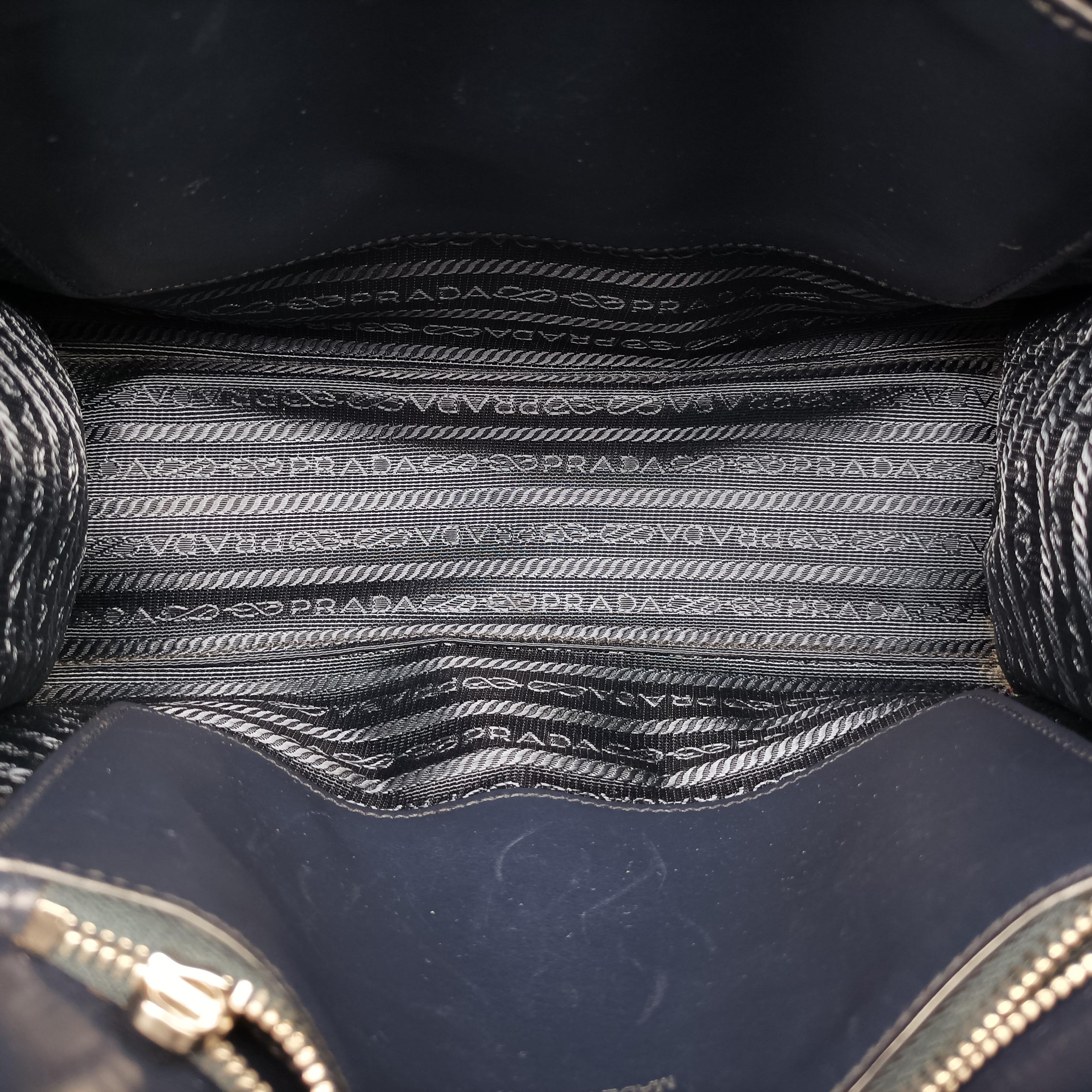 Vintage Prada Monochrome navy SAFFIANO Leather  shoulderbag | stylenewstar