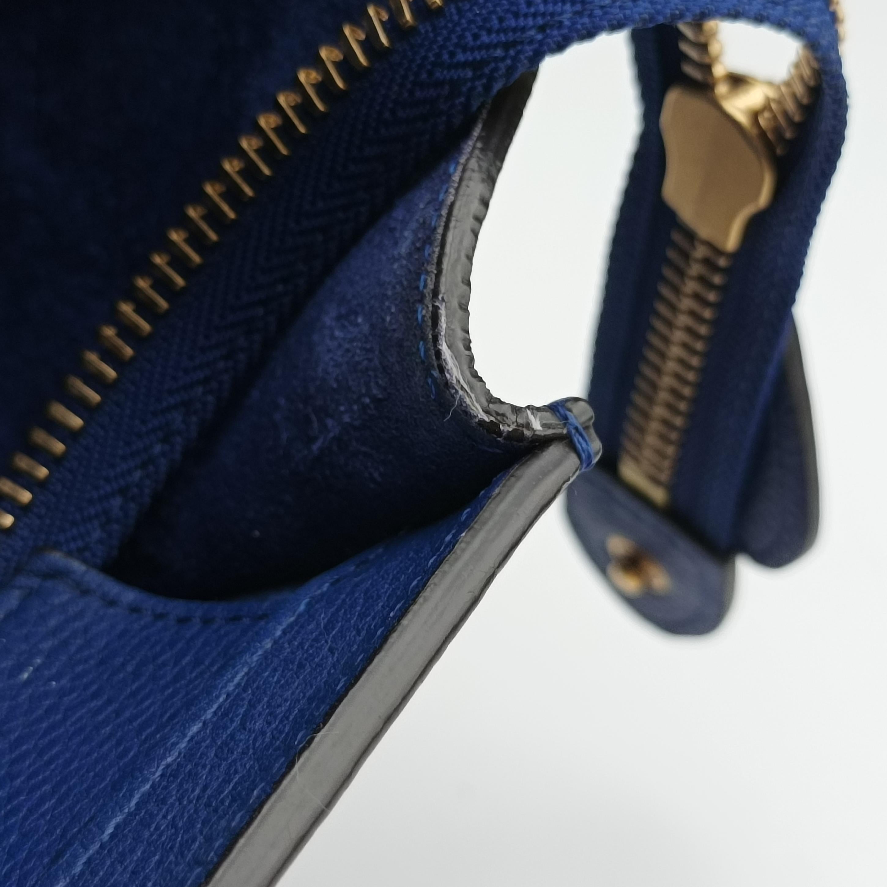 Pre-owned Celine Luggage Micro shopper Blue Leather  handbag | stylenewstar