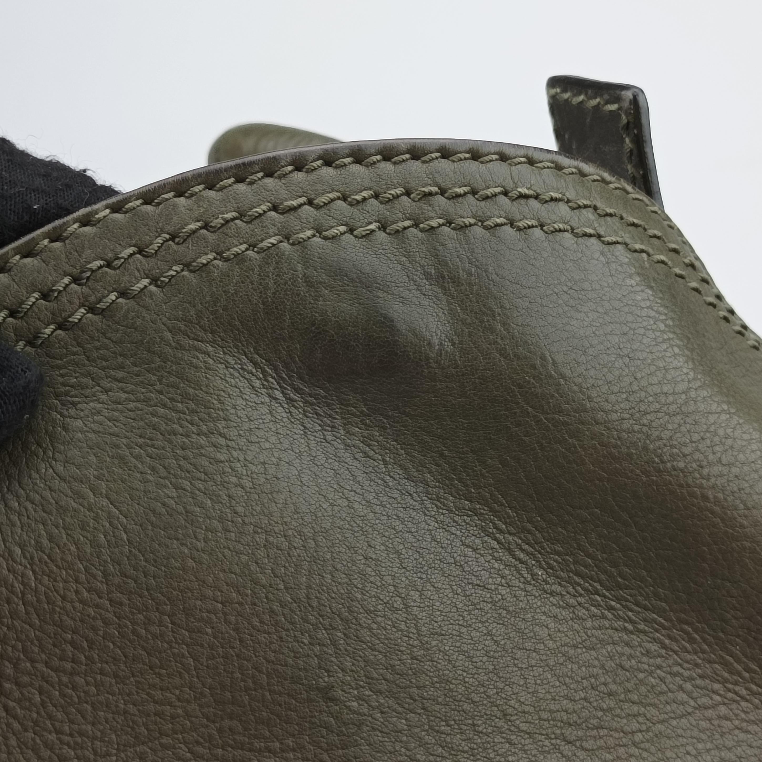 Pre-owned Christian Dior Lattice Messenger Green leather  shoulderbag | stylenewstar