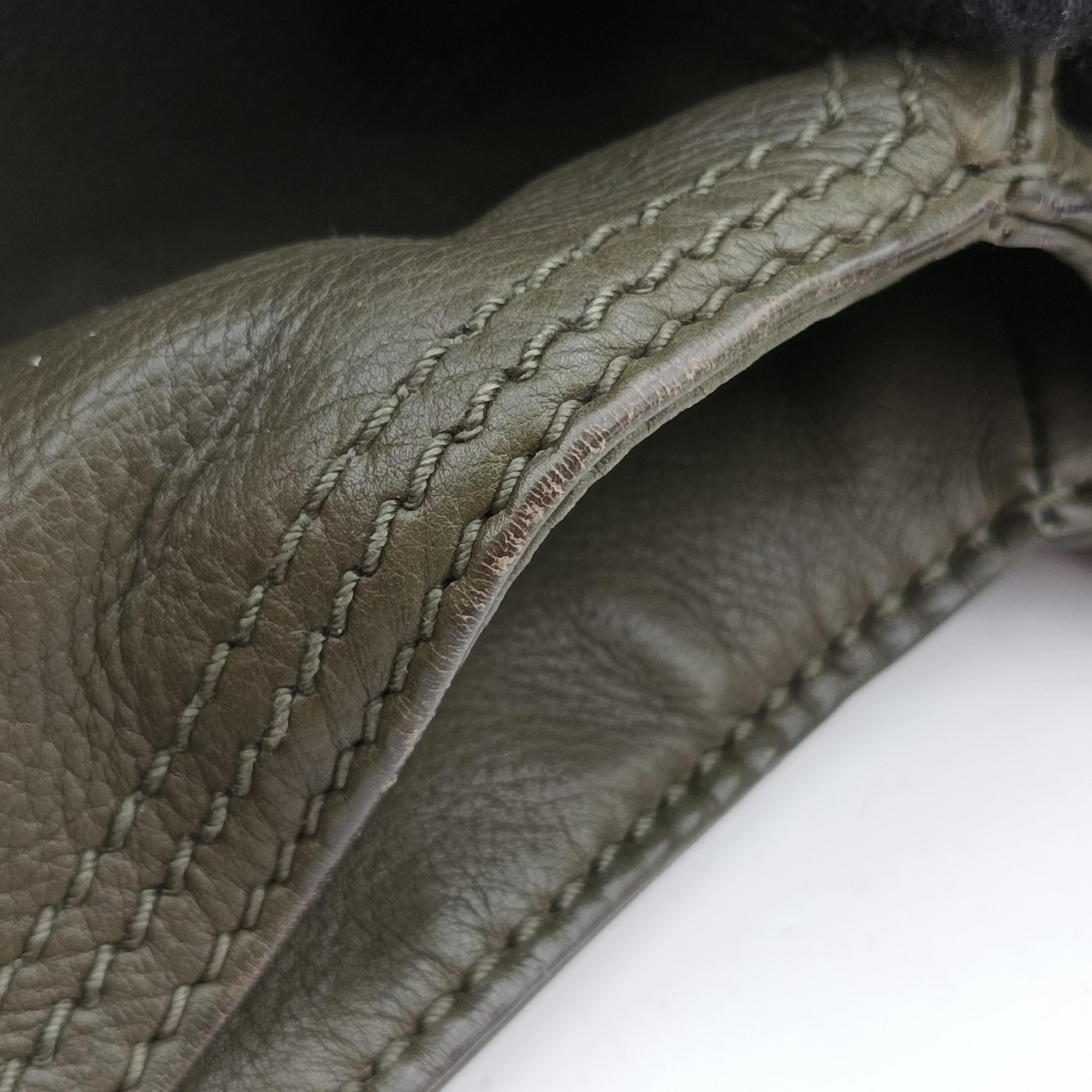 Pre-owned Christian Dior Lattice Messenger Green leather  shoulderbag | stylenewstar