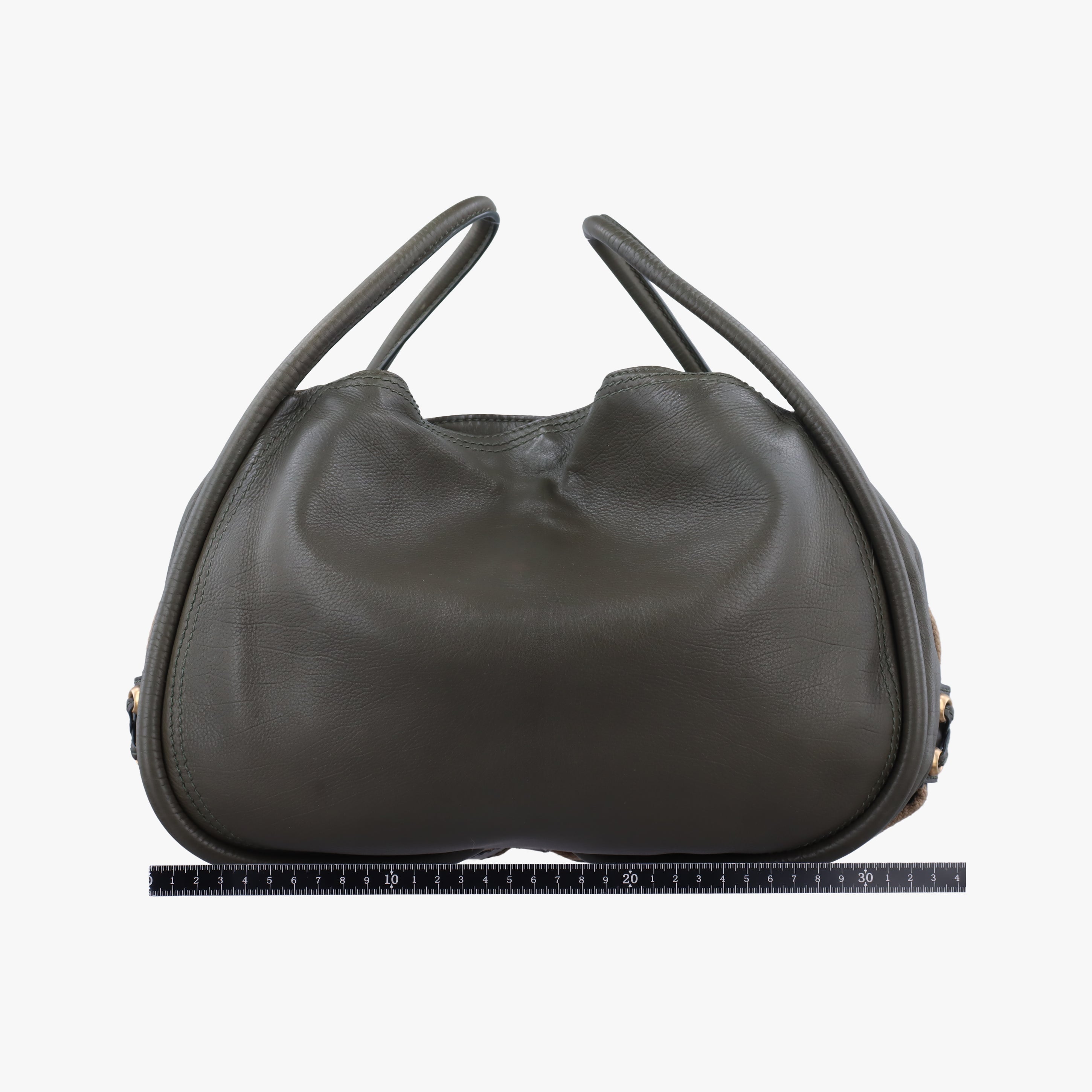 Pre-owned Christian Dior Lattice Messenger Green leather  shoulderbag | stylenewstar