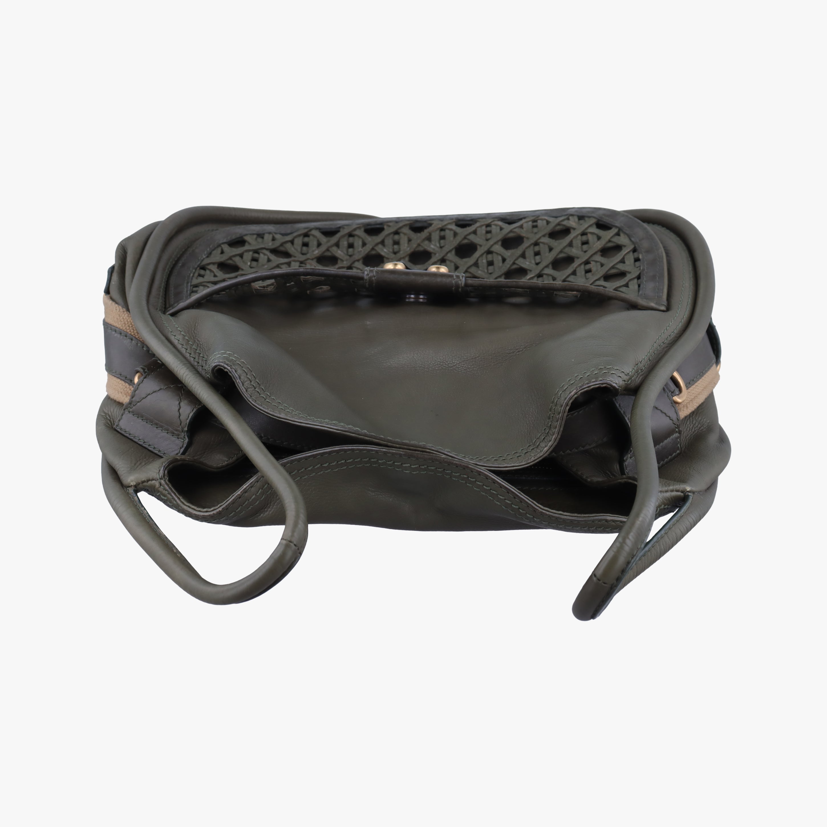 Pre-owned Christian Dior Lattice Messenger Green leather  shoulderbag | stylenewstar