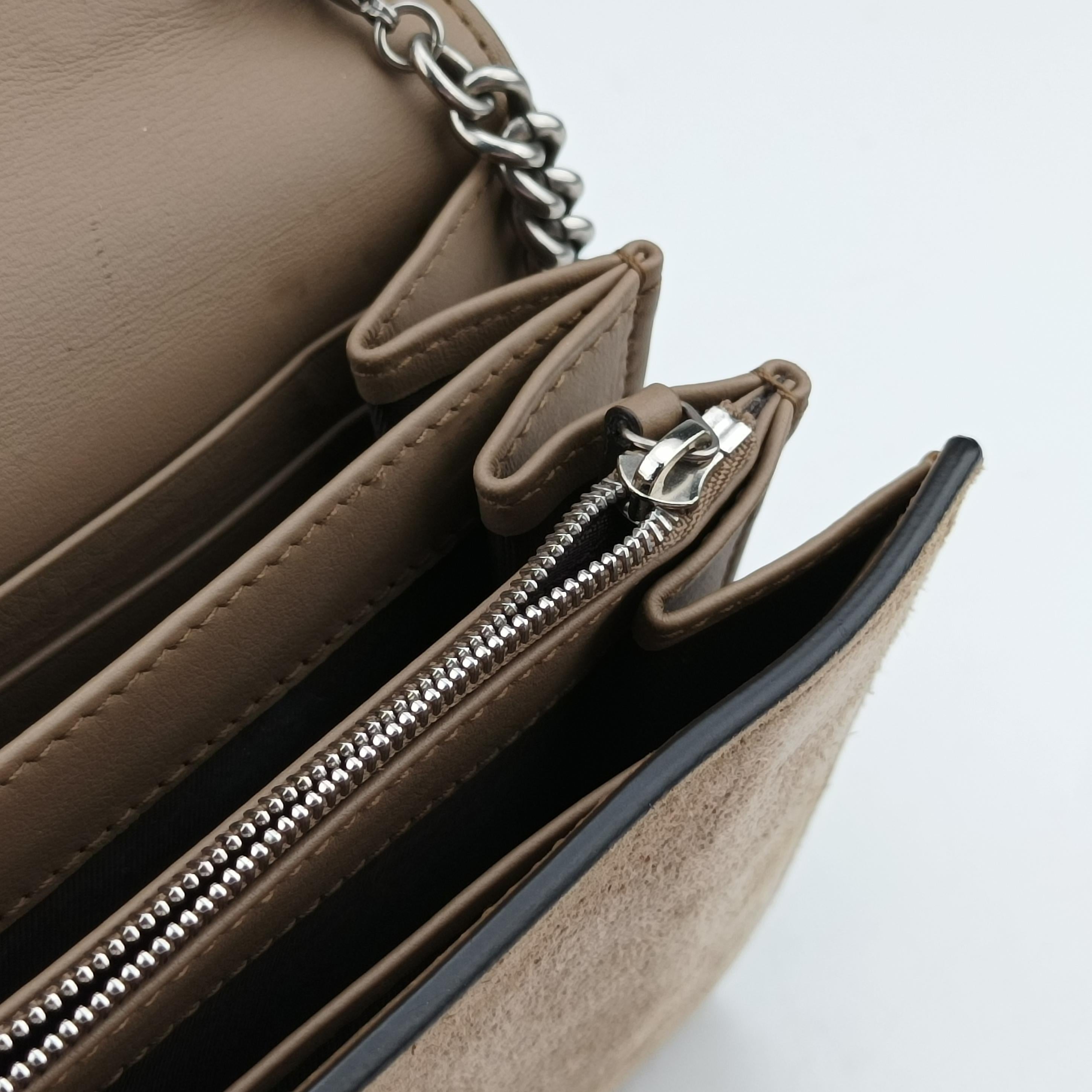 Pre-owned Gucci Dionysus Grey Suede 401231 shoulderbag | stylenewstar