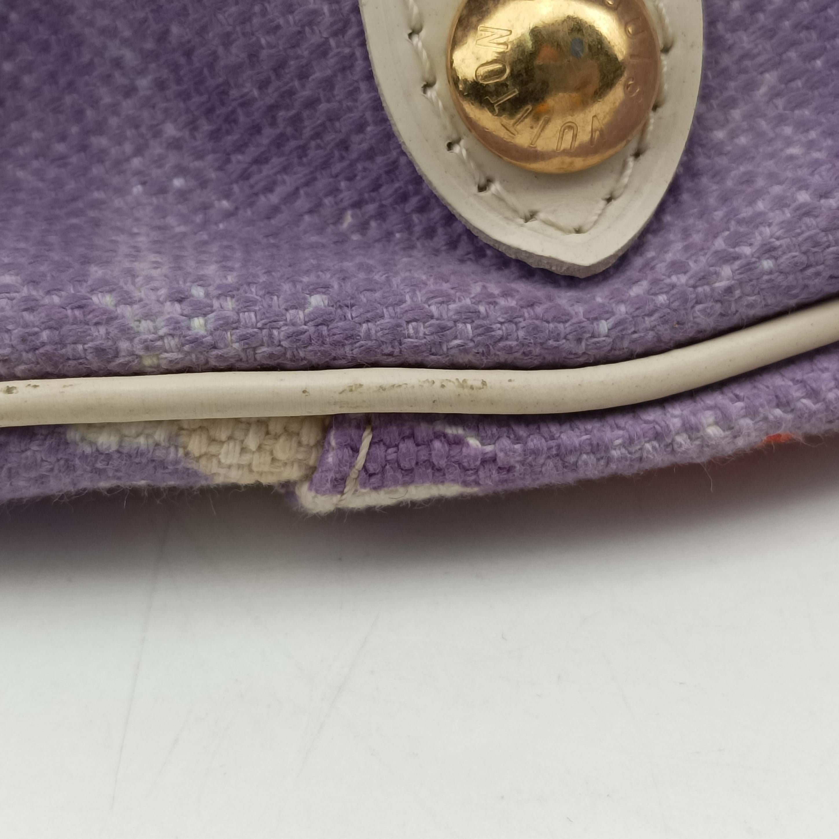 Pre-owned Louis Vuitton 2009 Cruise Galliera Riviera GM White × Purple × Red × Yellow Canvas × Leather M95805 shoulderbag | stylenewstar
