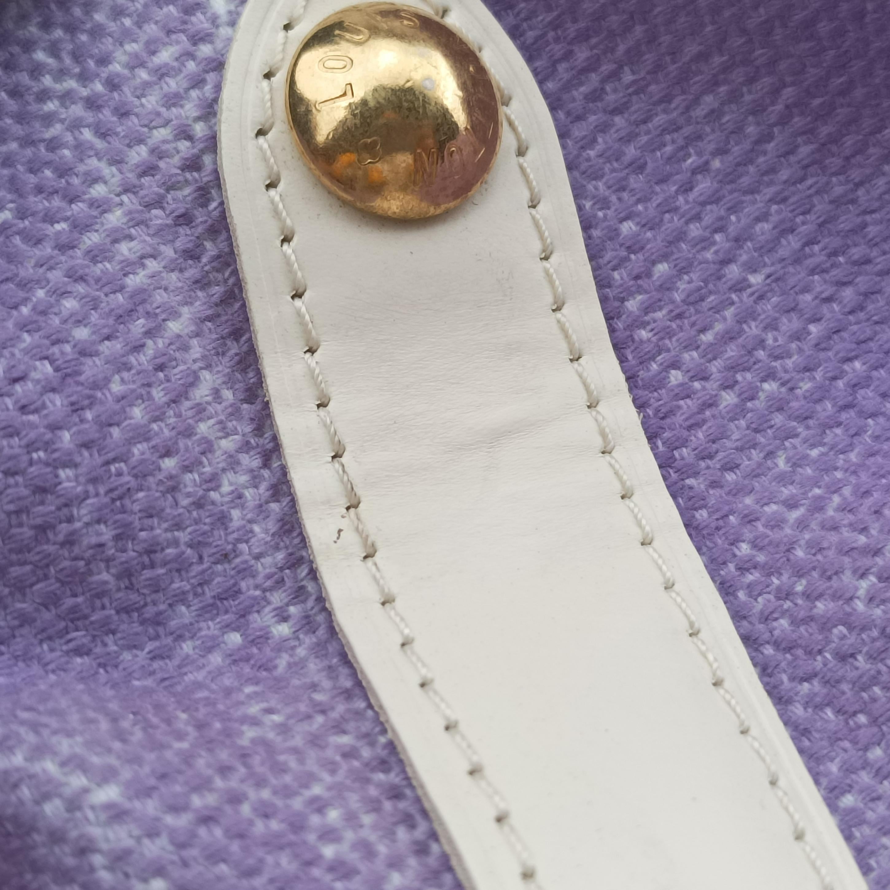 Pre-owned Louis Vuitton 2009 Cruise Galliera Riviera GM White × Purple × Red × Yellow Canvas × Leather M95805 shoulderbag | stylenewstar