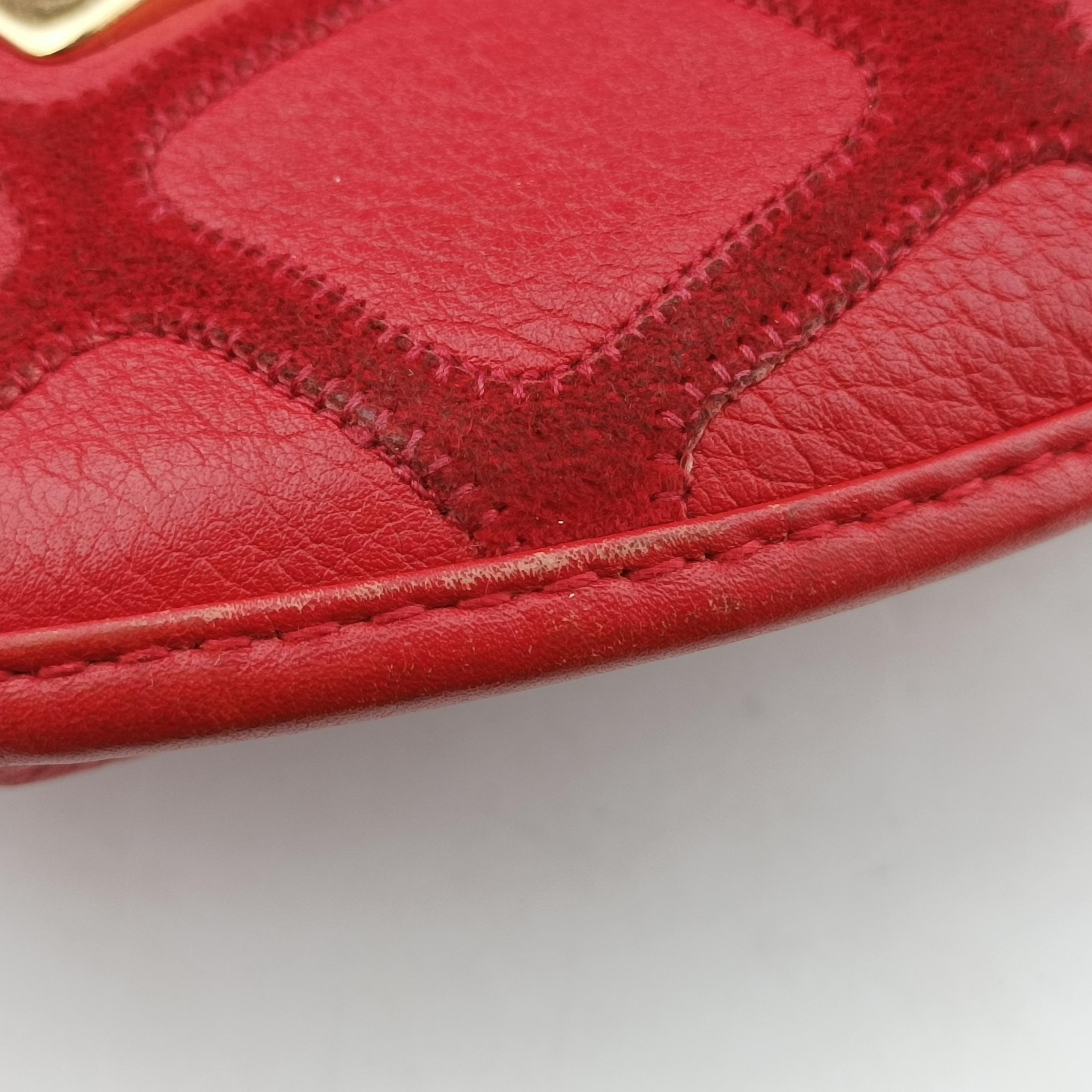 Pre-owned Christian Dior Bejeweled Hobo Red leather  handbag | stylenewstar