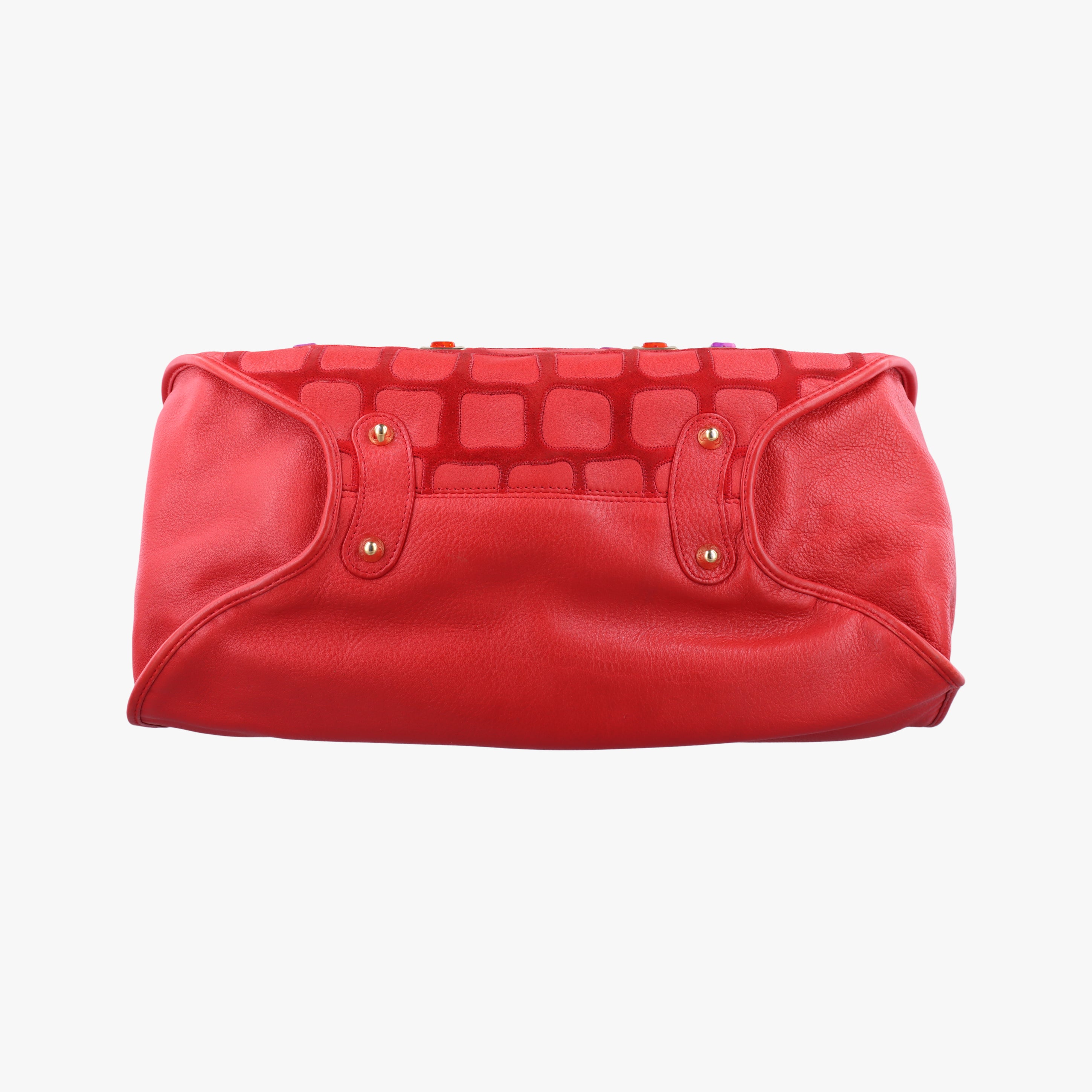 Pre-owned Christian Dior Bejeweled Hobo Red leather  handbag | stylenewstar