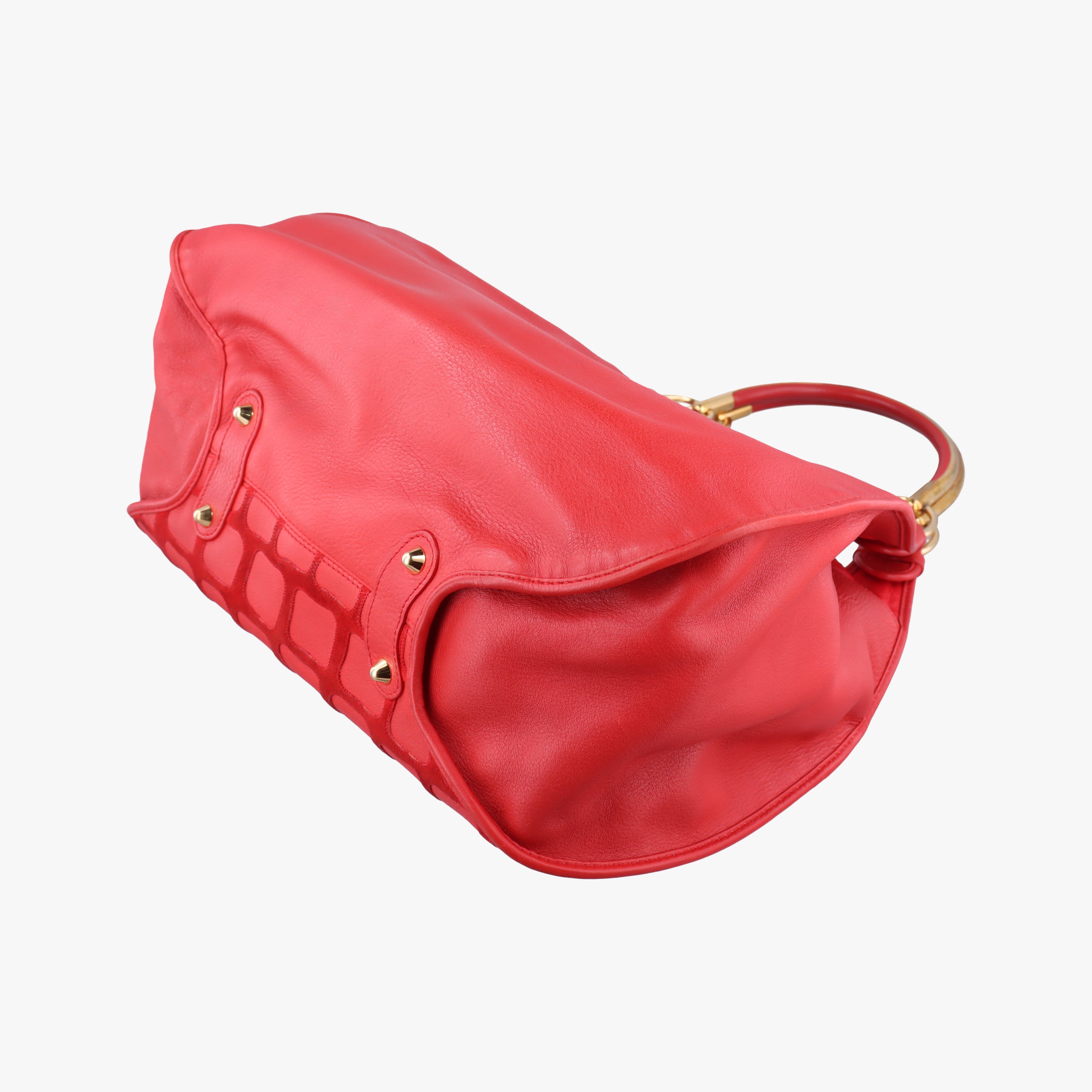 Pre-owned Christian Dior Bejeweled Hobo Red leather  handbag | stylenewstar