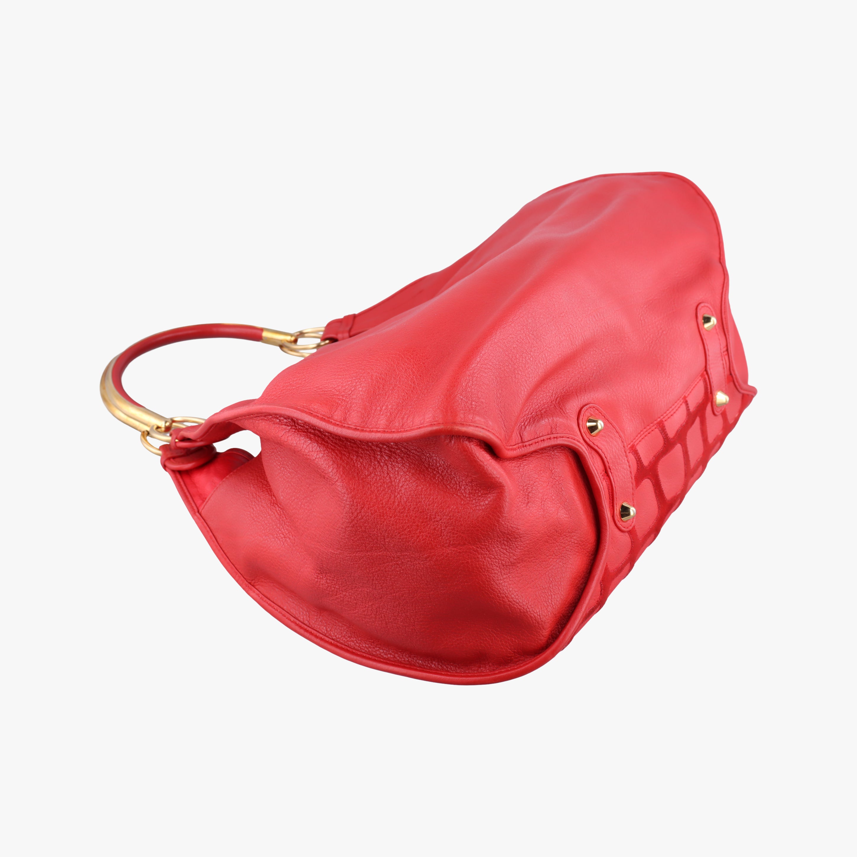 Pre-owned Christian Dior Bejeweled Hobo Red leather  handbag | stylenewstar
