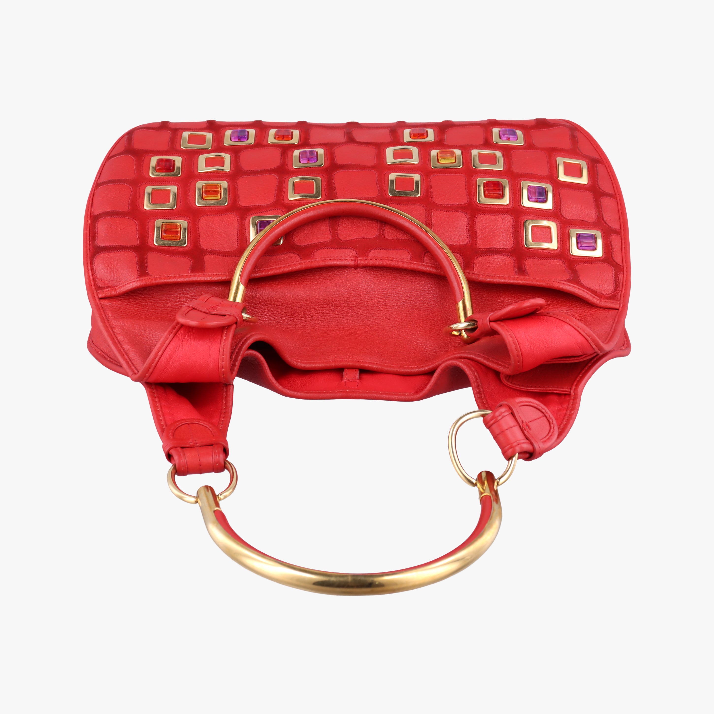 Pre-owned Christian Dior Bejeweled Hobo Red leather  handbag | stylenewstar