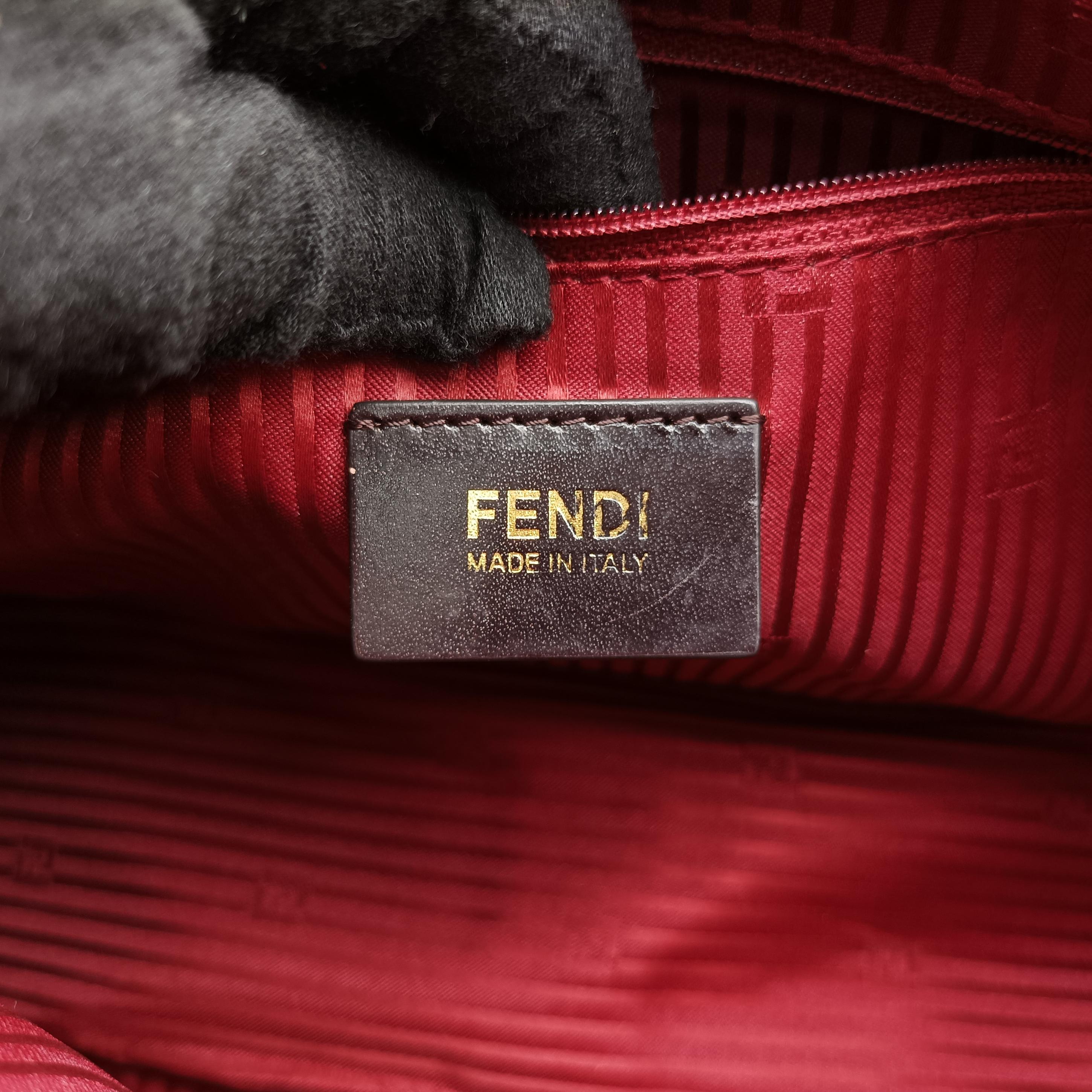 Pre-owned Fendi Big Mamma Baguette Red Leather 8BR638 handbag | stylenewstar