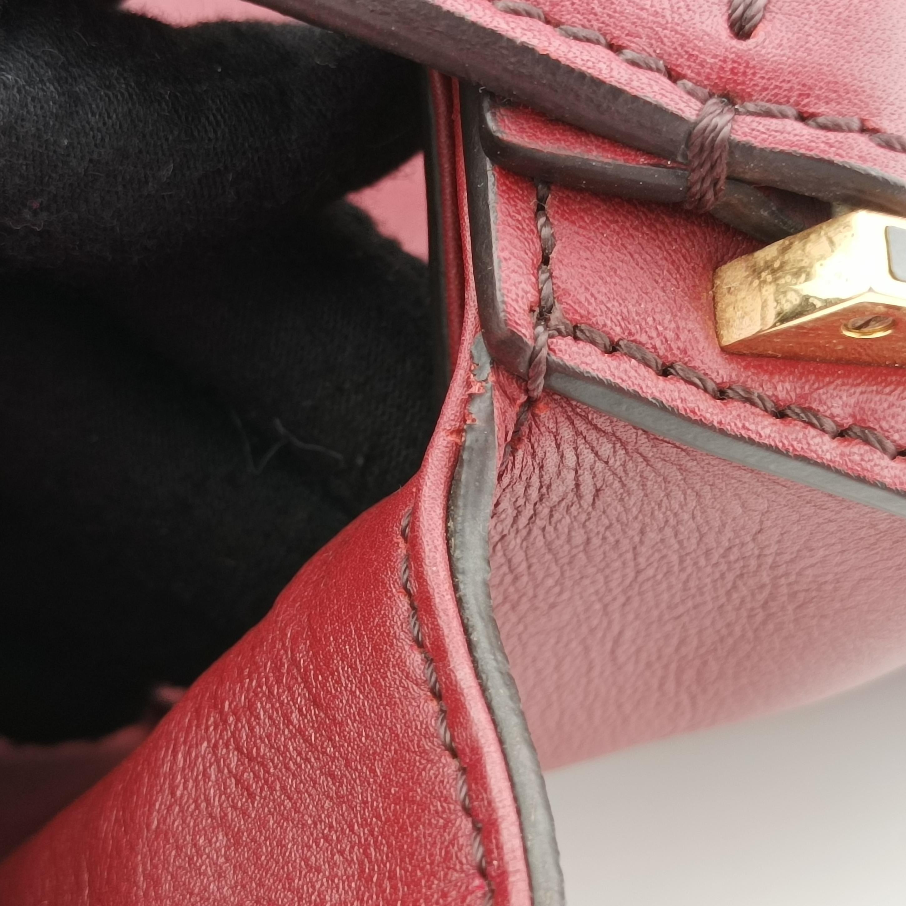 Pre-owned Fendi Big Mamma Baguette Red Leather 8BR638 handbag | stylenewstar