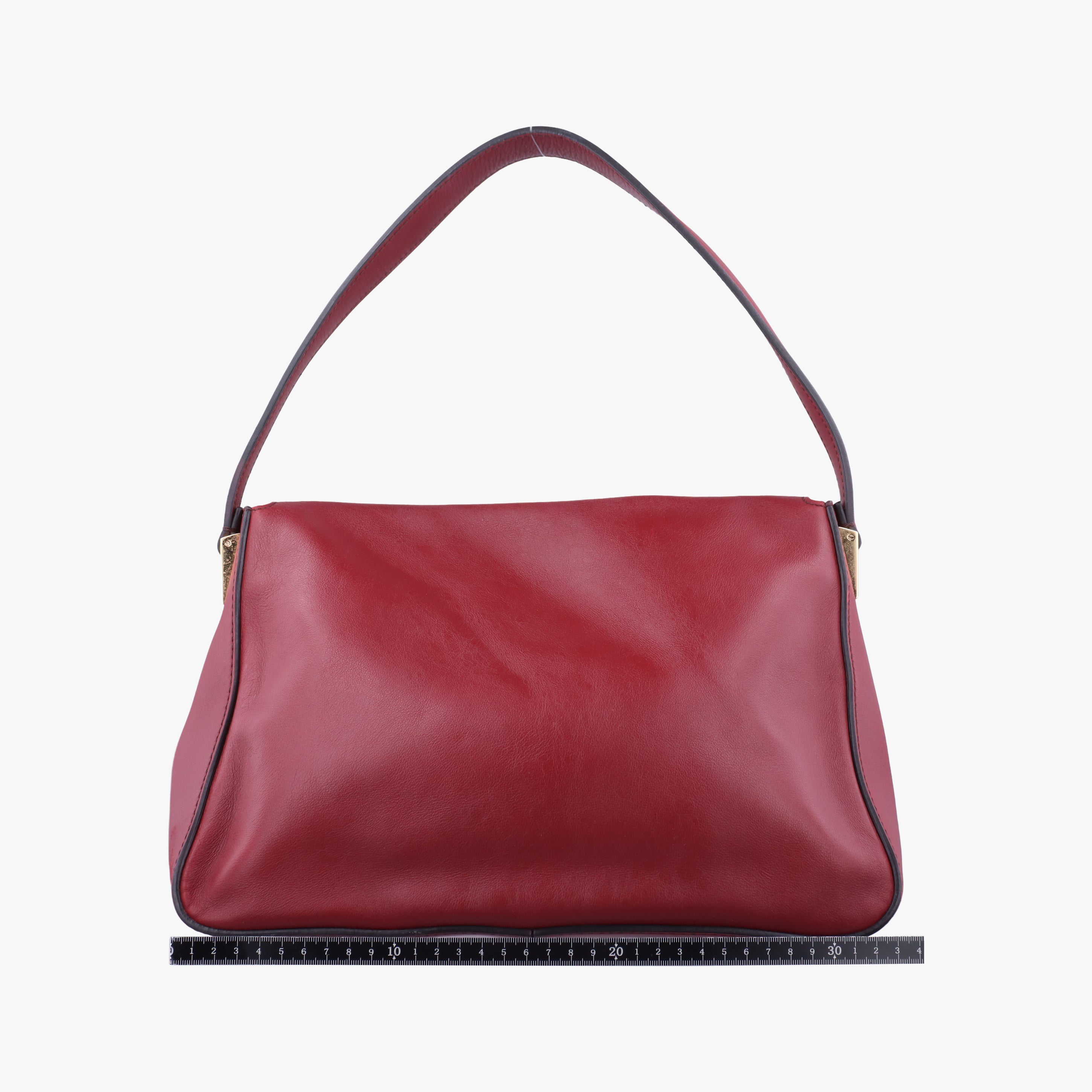 Pre-owned Fendi Big Mamma Baguette Red Leather 8BR638 handbag | stylenewstar