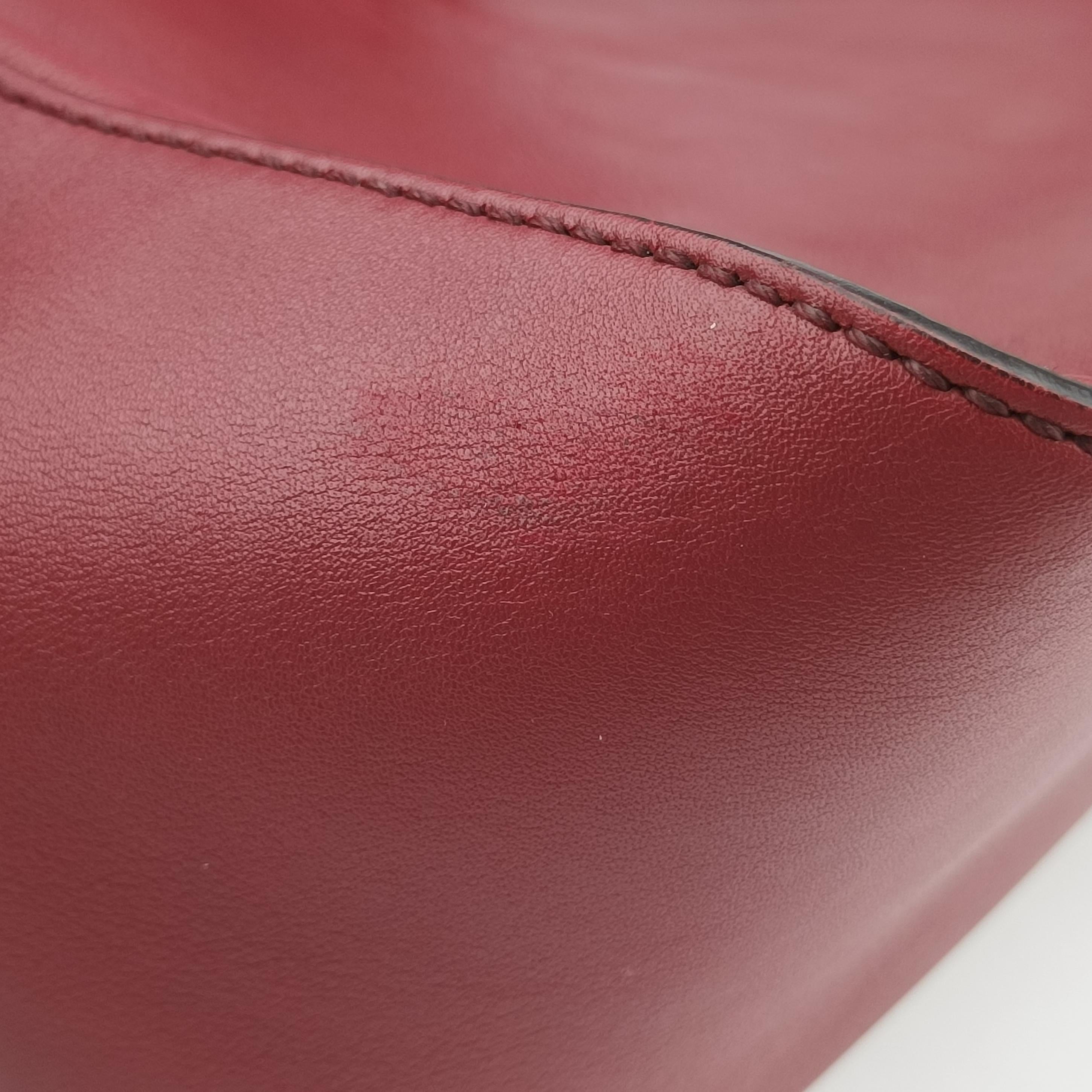Pre-owned Fendi Big Mamma Baguette Red Leather 8BR638 handbag | stylenewstar