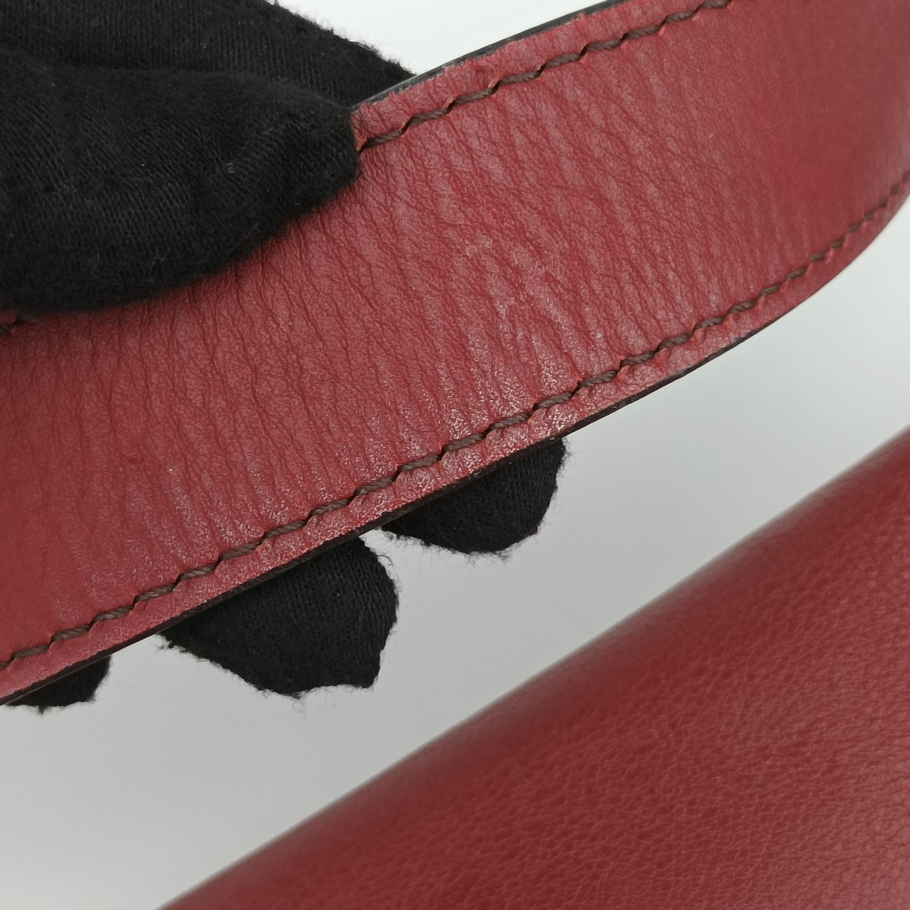 Pre-owned Fendi Big Mamma Baguette Red Leather 8BR638 handbag | stylenewstar