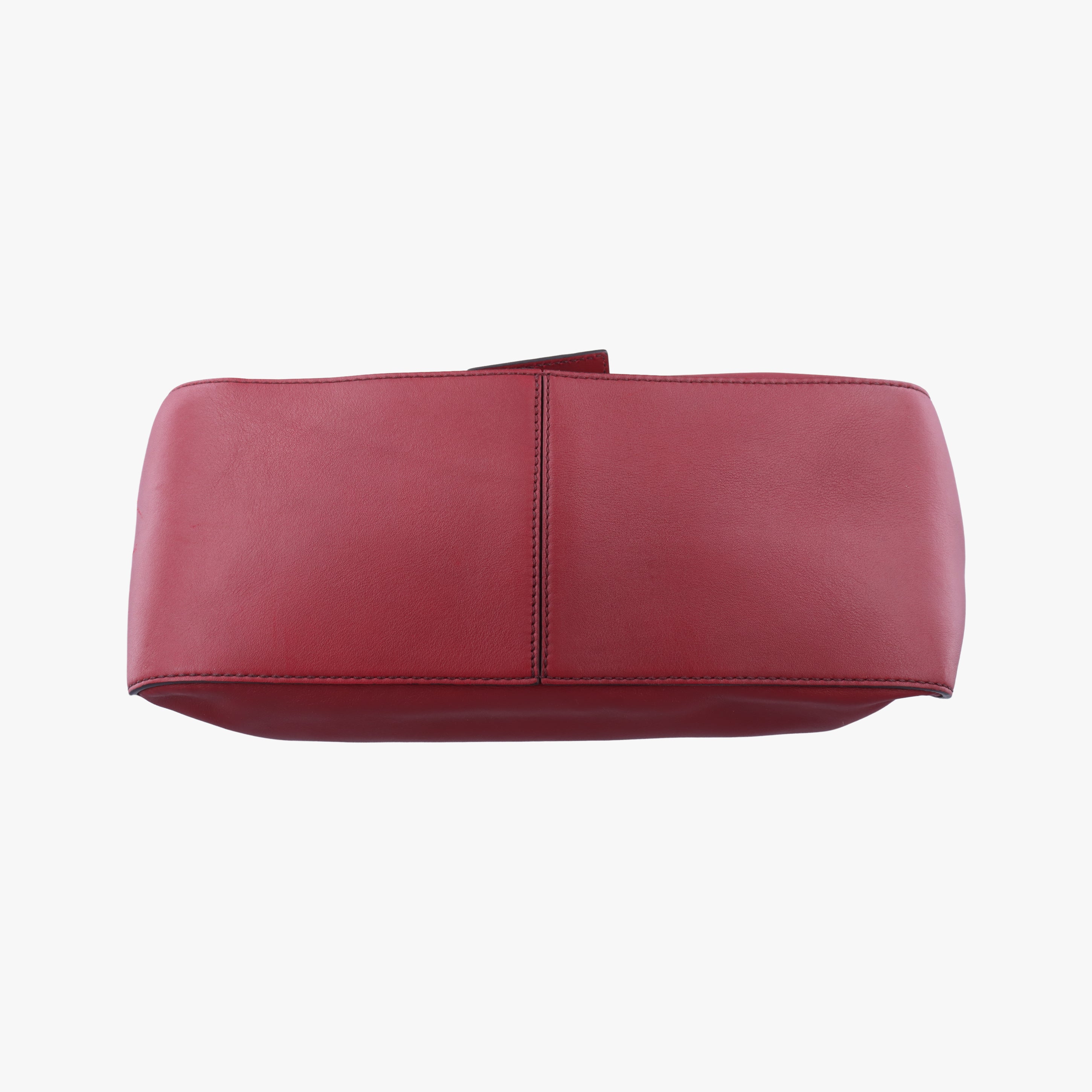 Pre-owned Fendi Big Mamma Baguette Red Leather 8BR638 handbag | stylenewstar