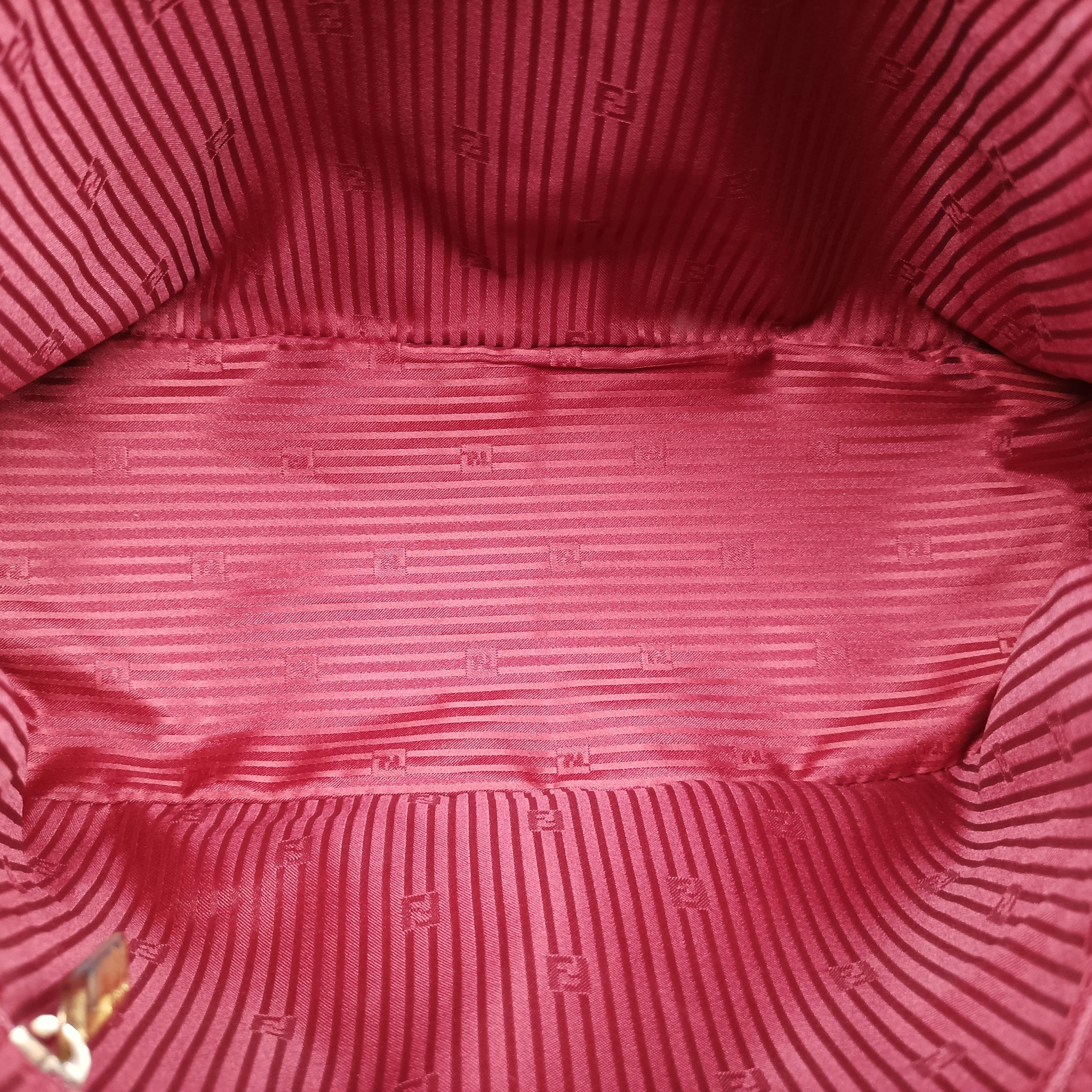 Pre-owned Fendi Big Mamma Baguette Red Leather 8BR638 handbag | stylenewstar