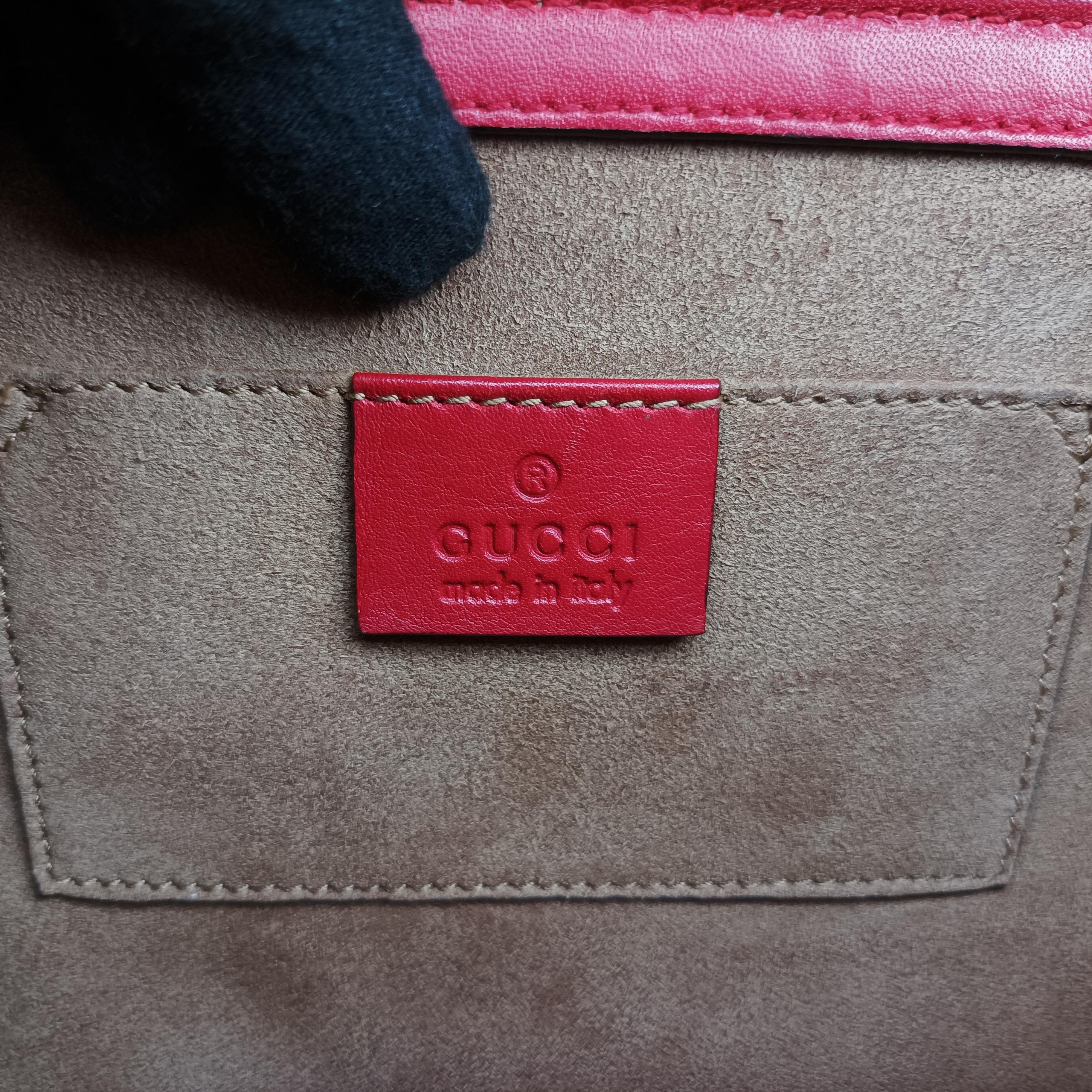 Secondhand Gucci Padlock beige×red×pink PVC coated canvas×Leather 409487 shoulderbag | stylenewstar