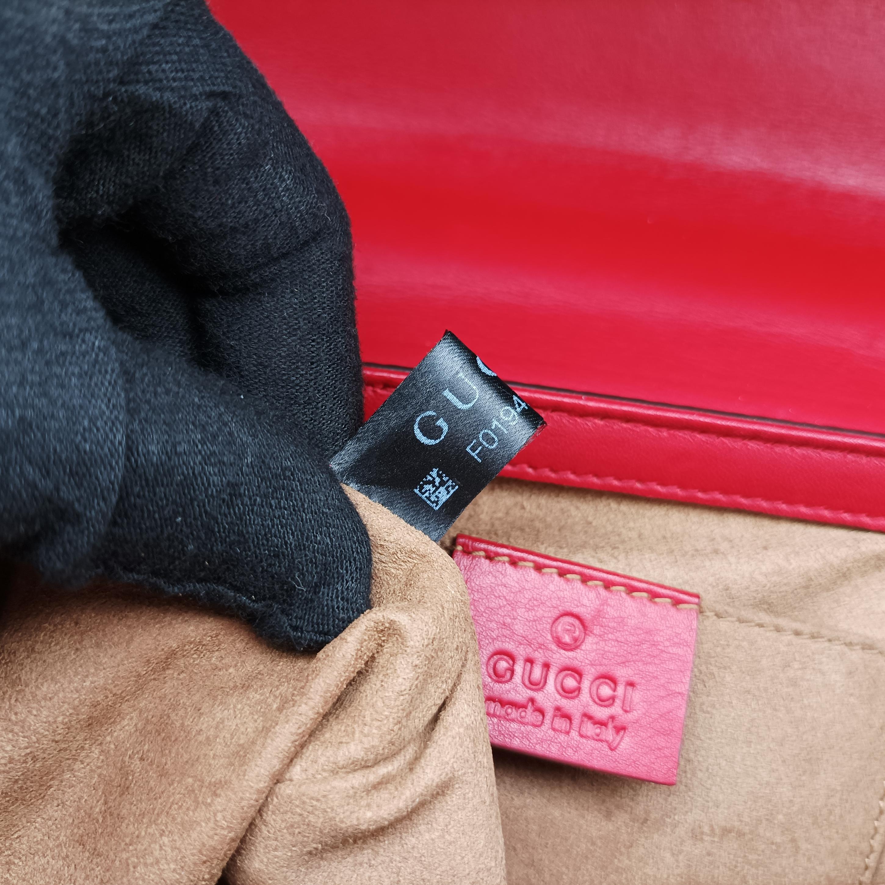 Secondhand Gucci Padlock beige×red×pink PVC coated canvas×Leather 409487 shoulderbag | stylenewstar