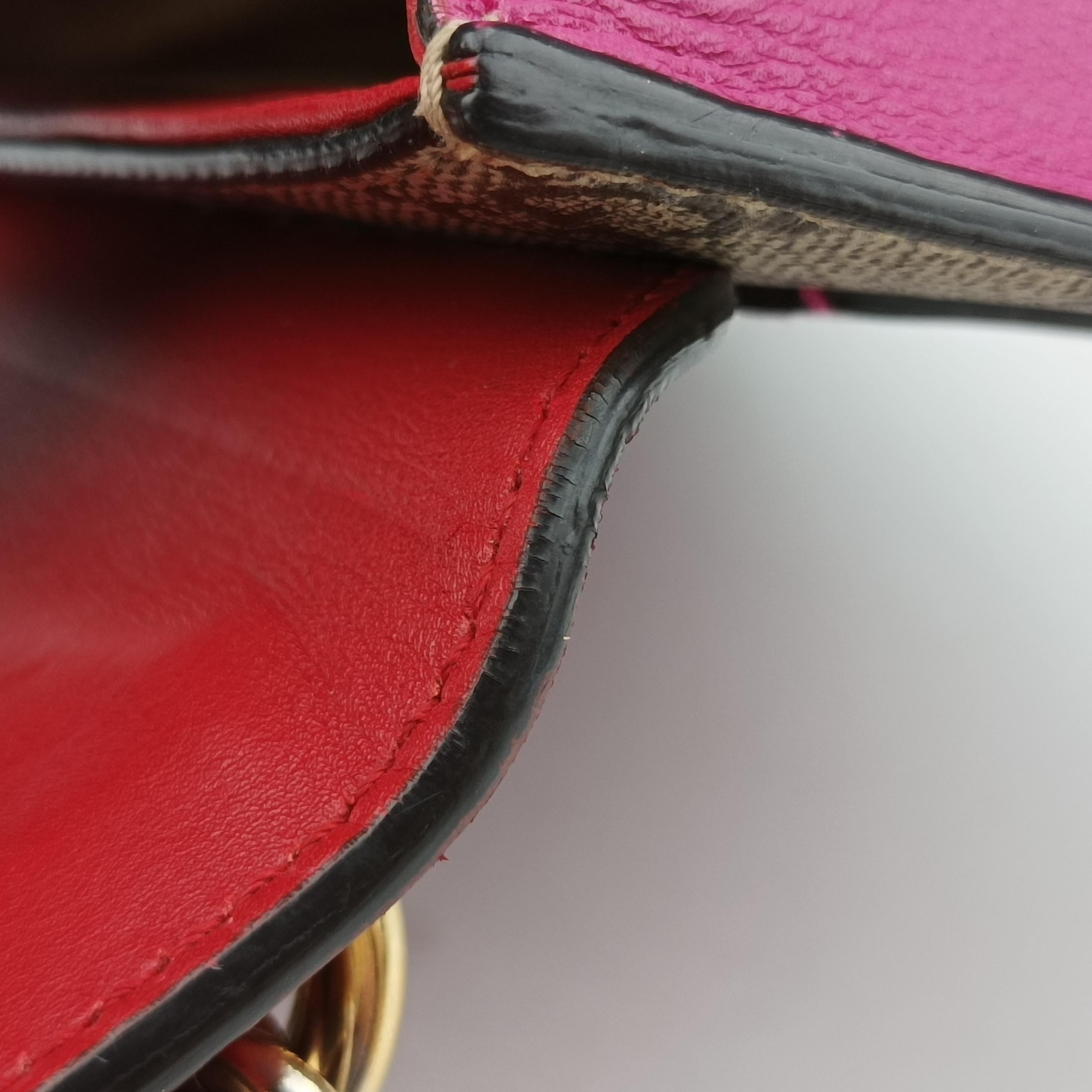 Secondhand Gucci Padlock beige×red×pink PVC coated canvas×Leather 409487 shoulderbag | stylenewstar