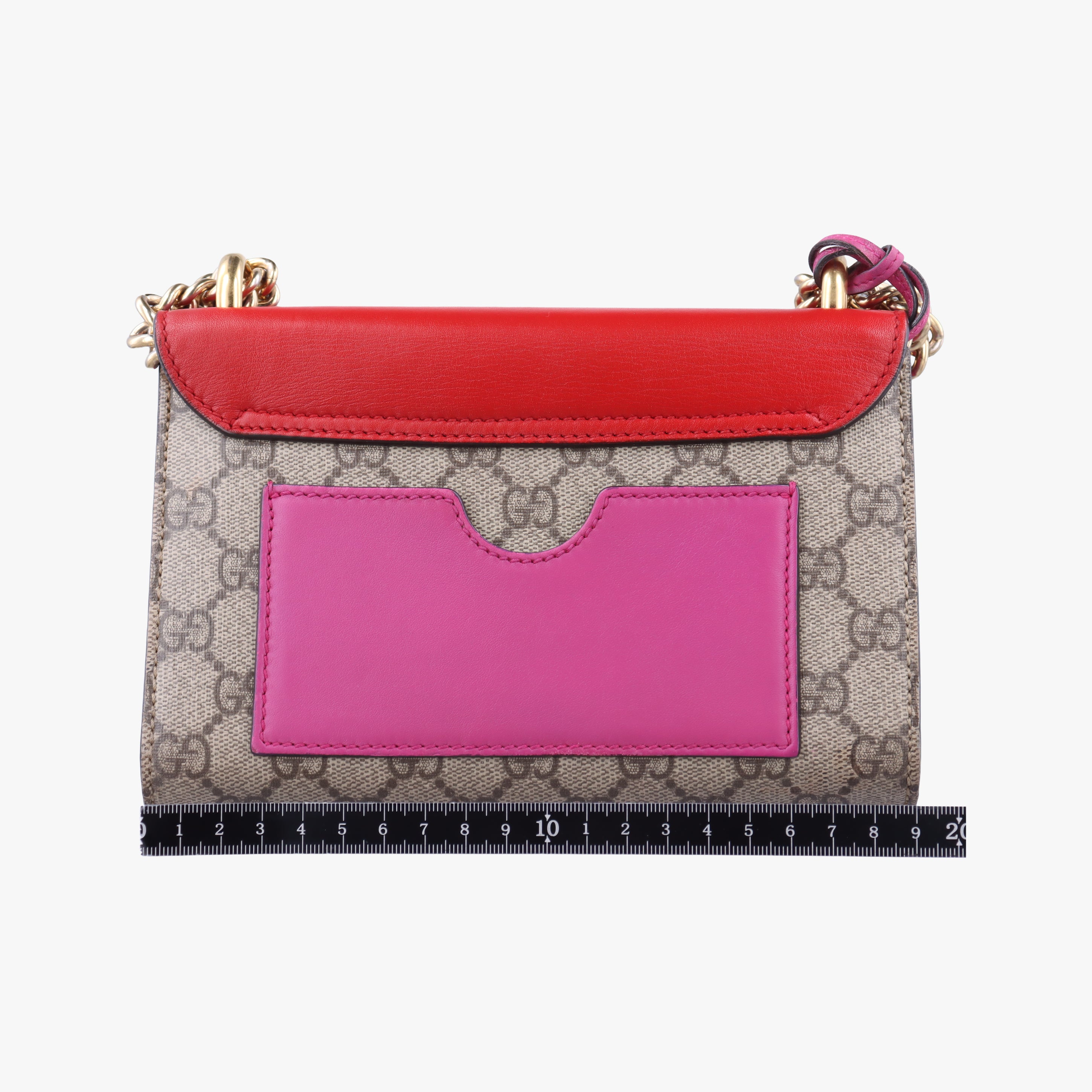 Secondhand Gucci Padlock beige×red×pink PVC coated canvas×Leather 409487 shoulderbag | stylenewstar